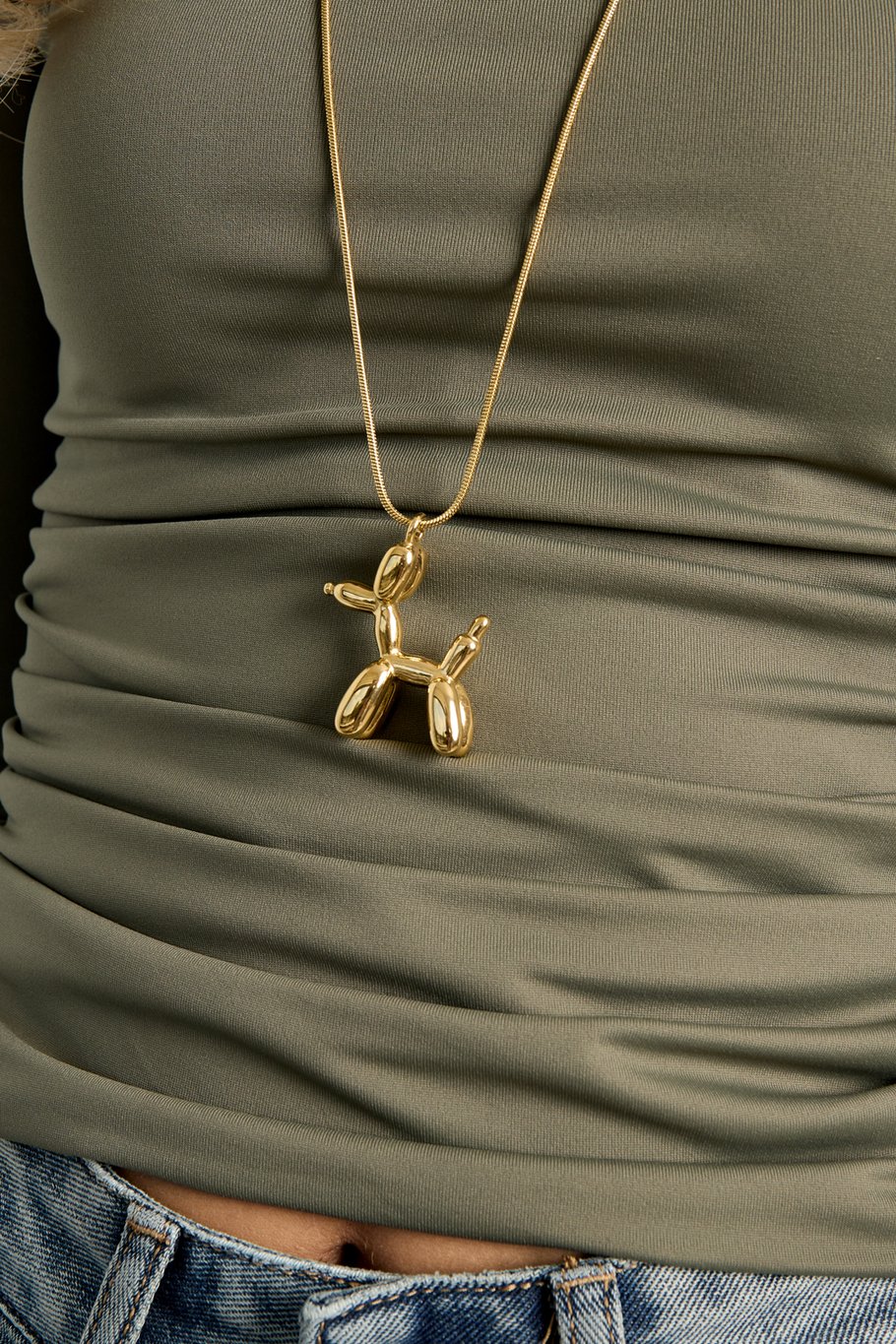 Balloon dog lange ketting
