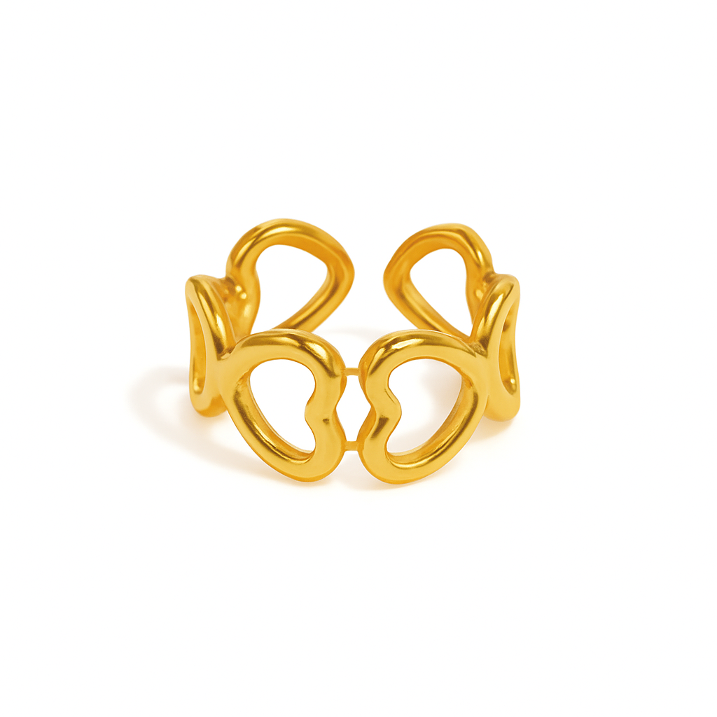 Open hearts ring