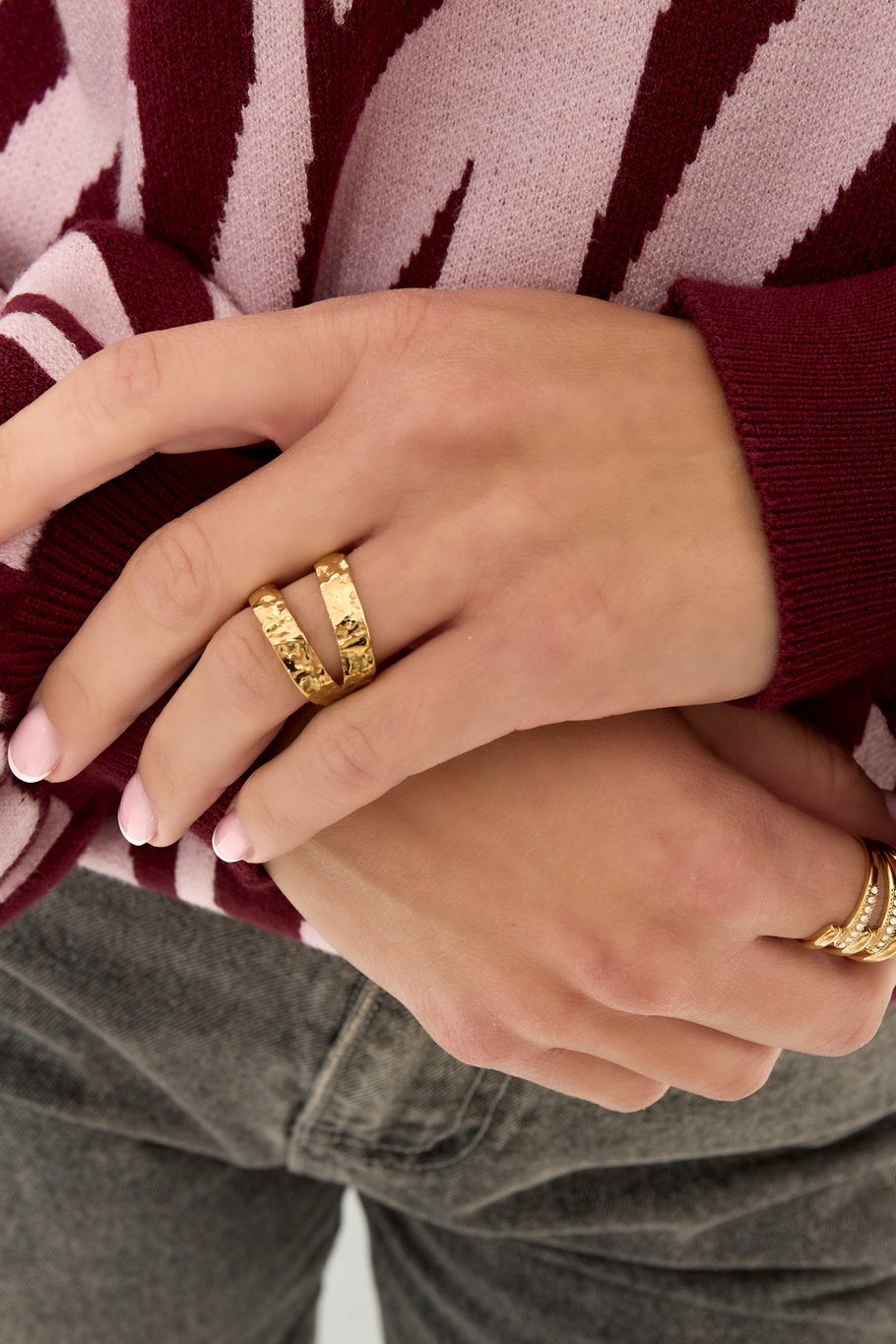 Structured double ring