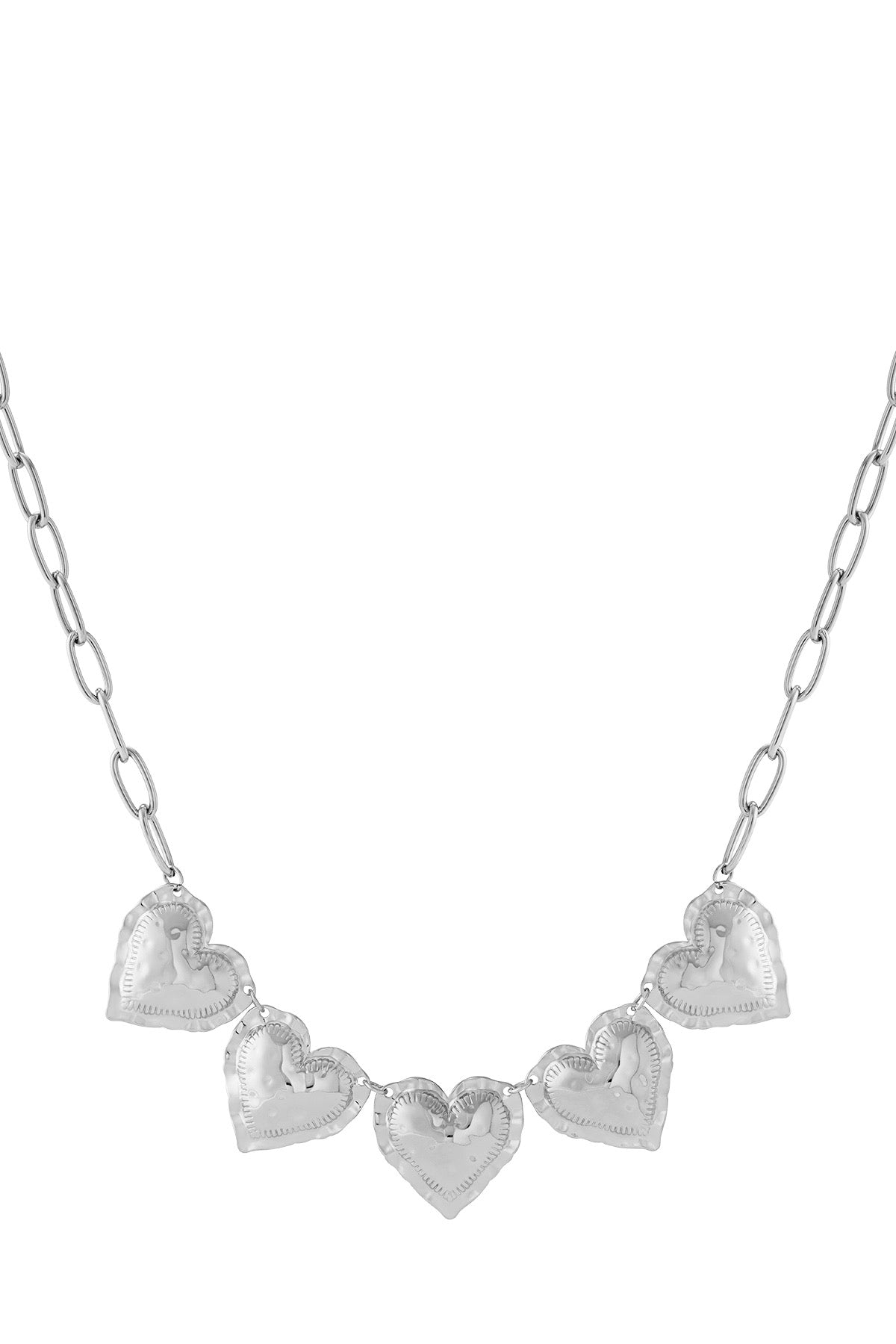 Chunky hearts ketting