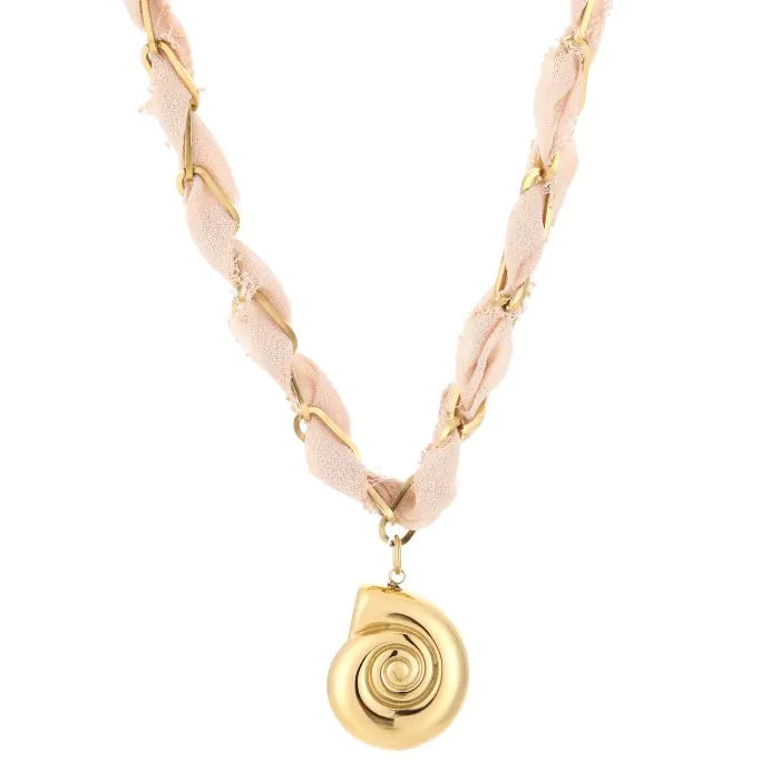 Schelpen stof ketting