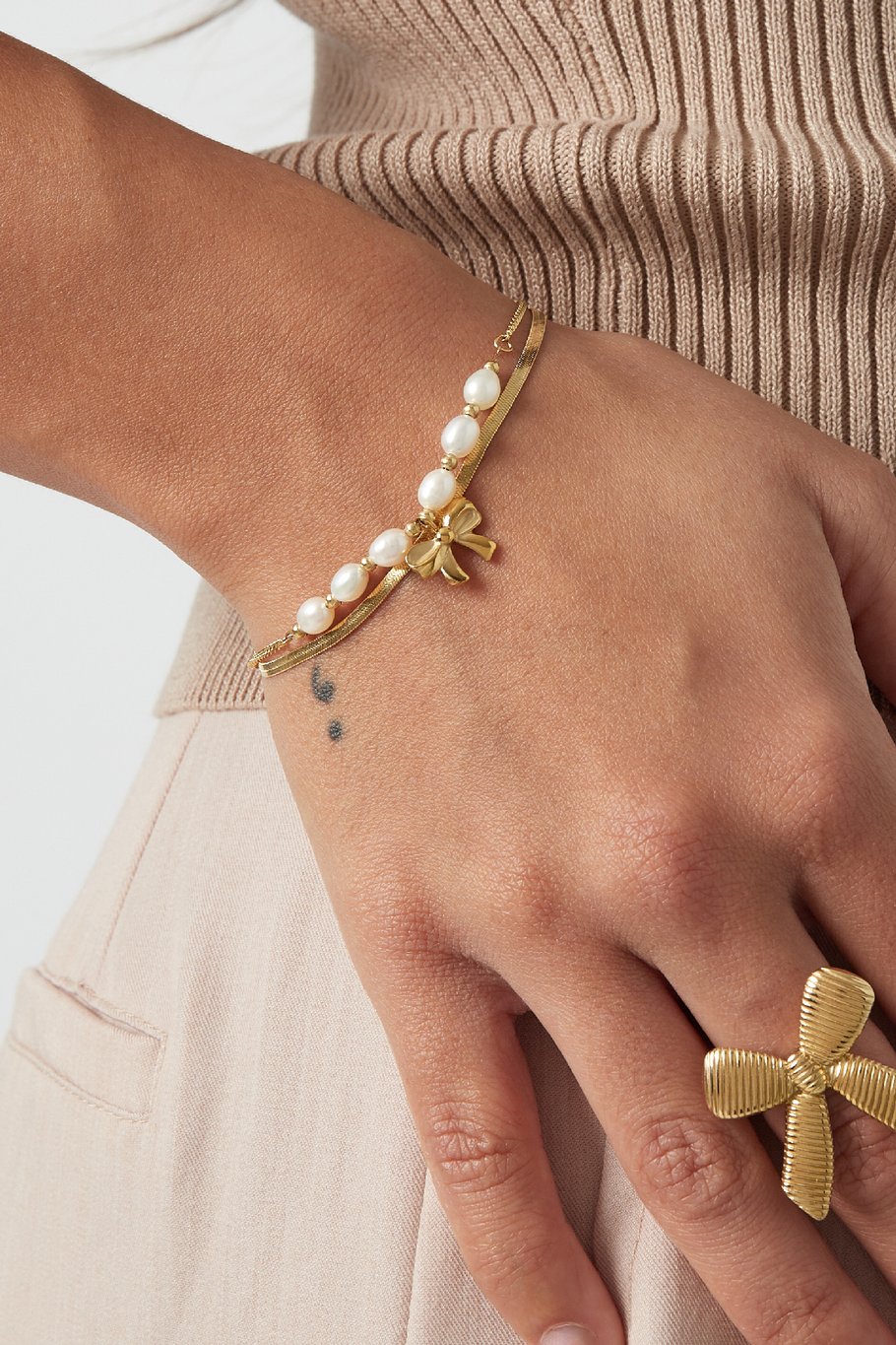 Pearl love armband