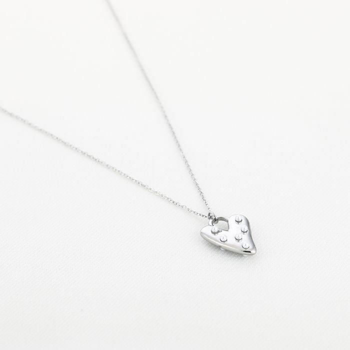 Small pearly heart ketting