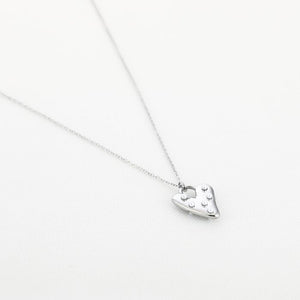 Small pearly heart ketting
