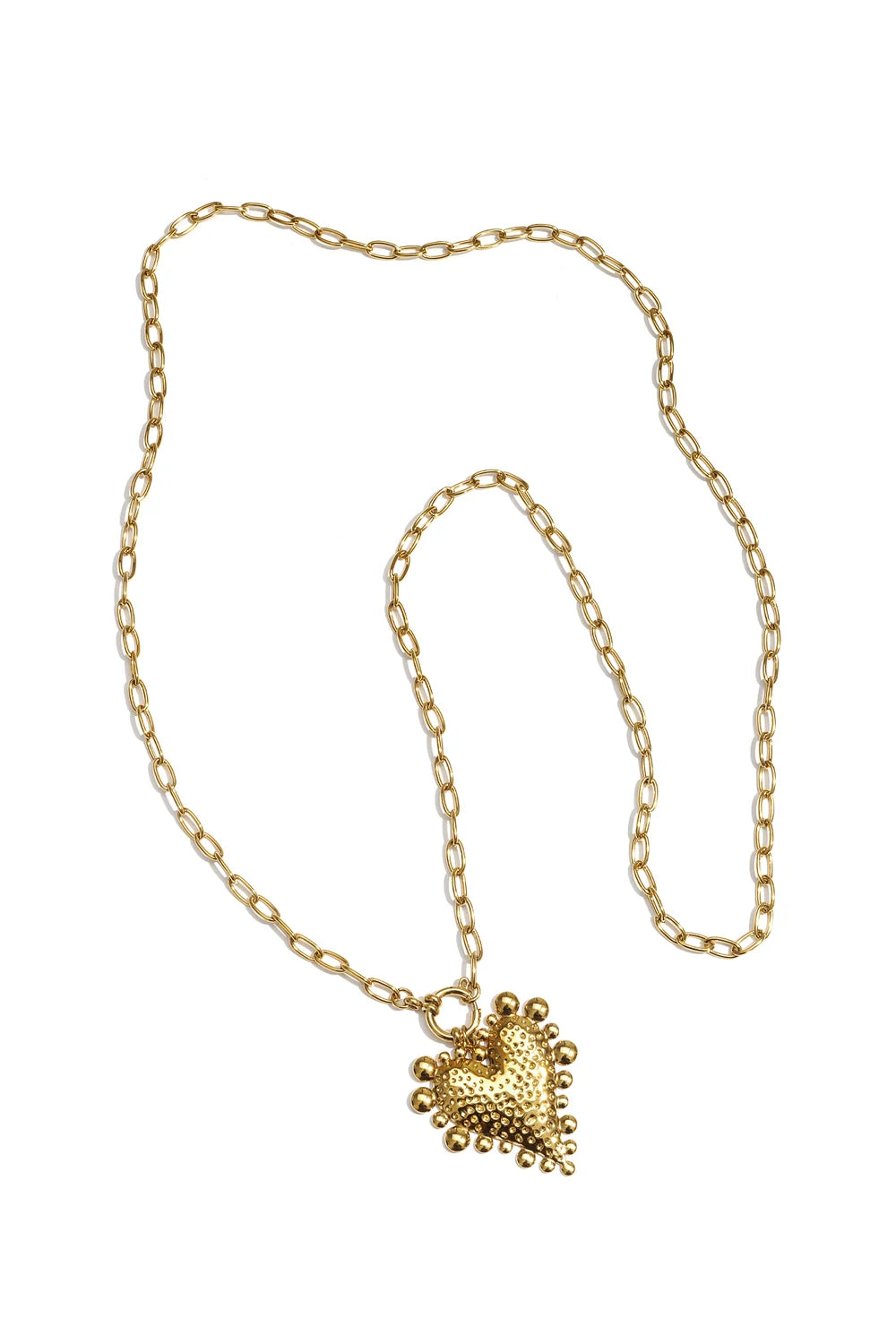 Chunky heart lange ketting