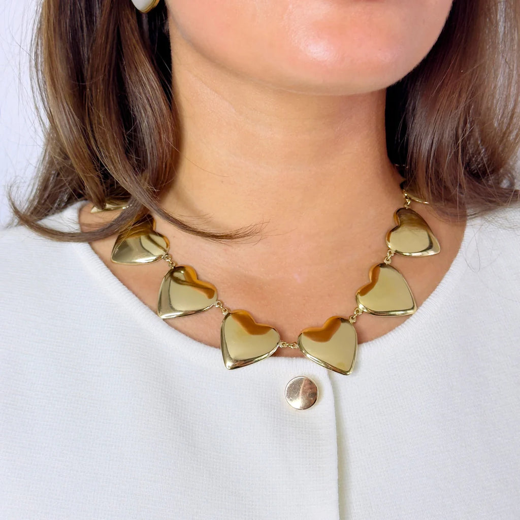 Statement hearts ketting