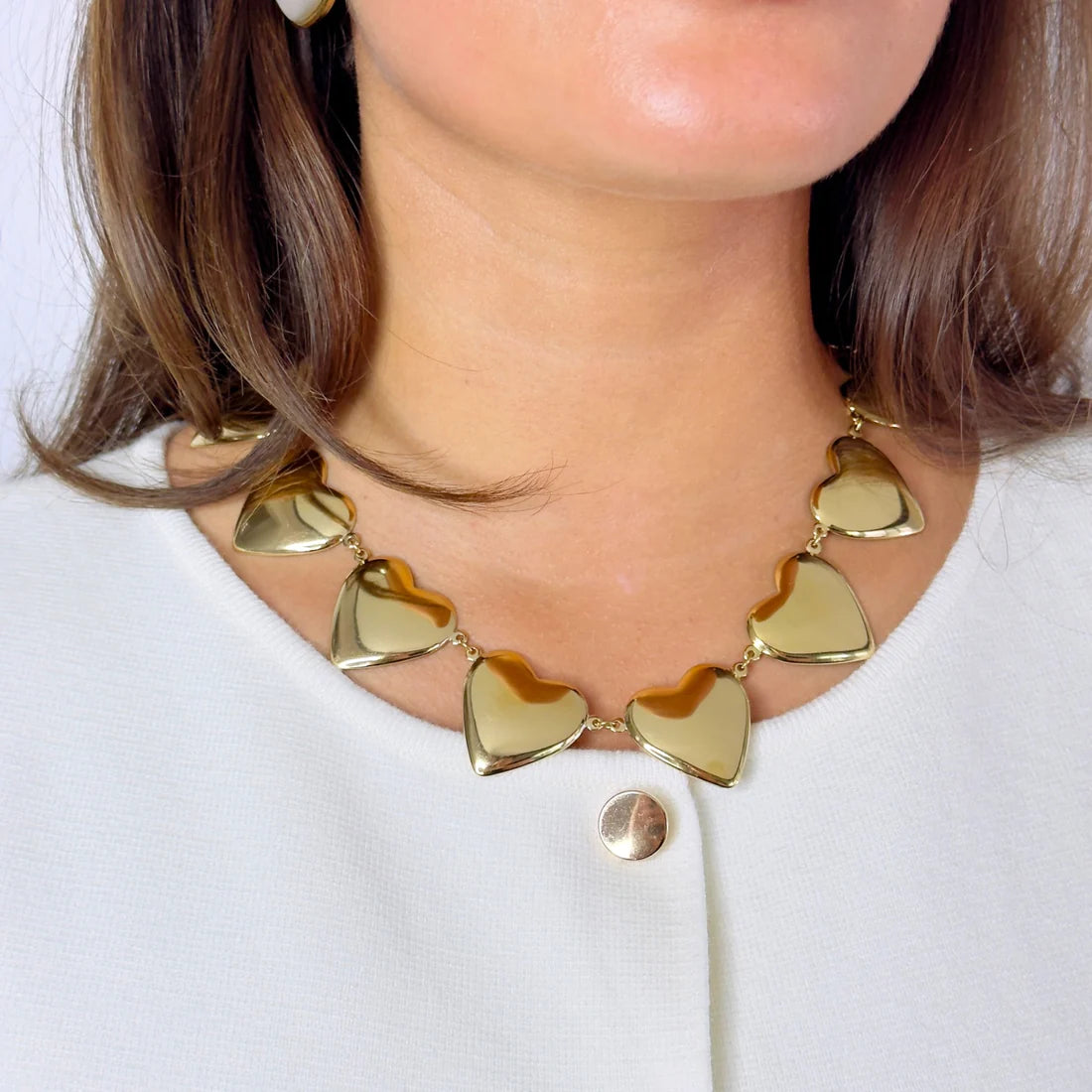 Statement hearts ketting