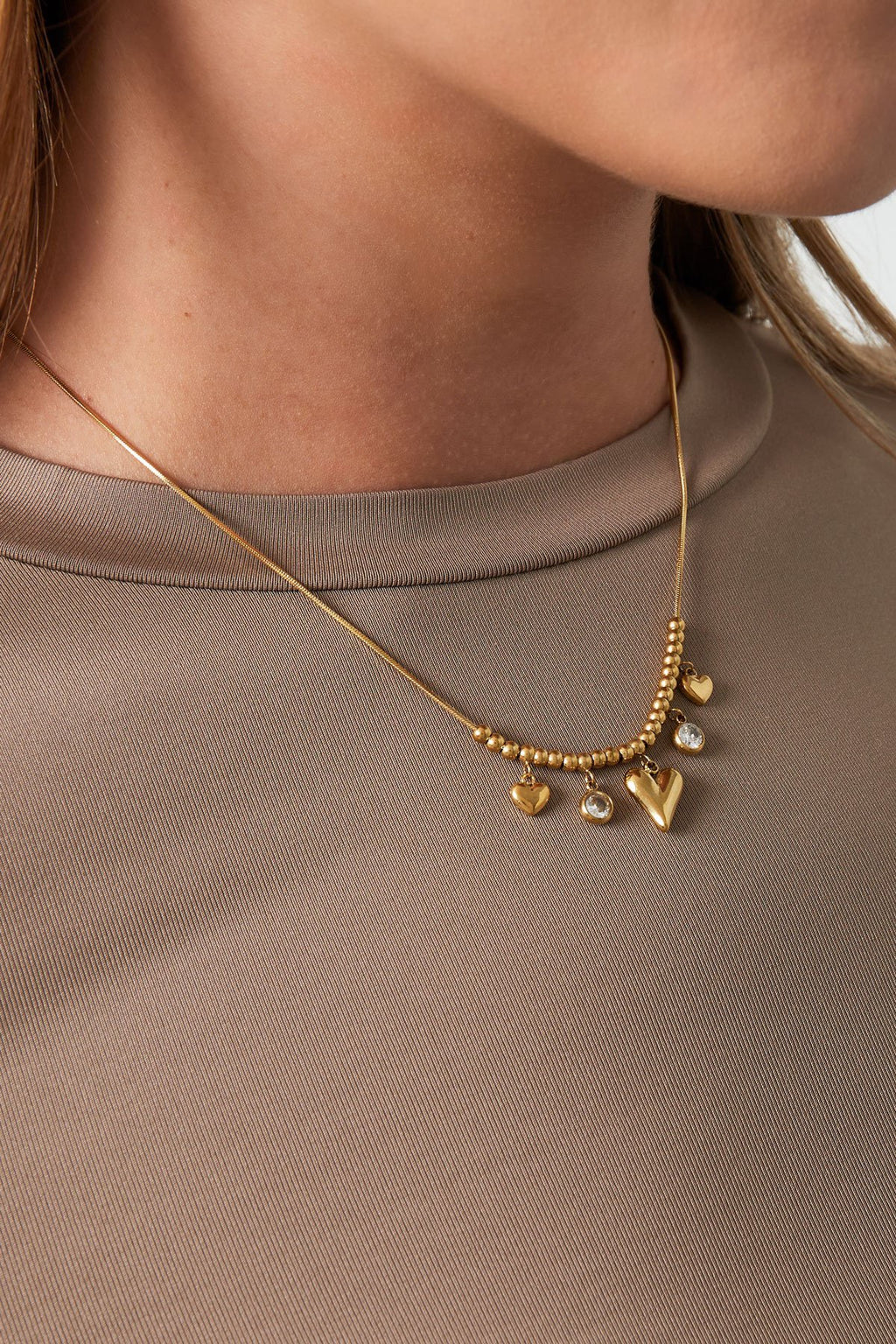 Gleaming heart ketting