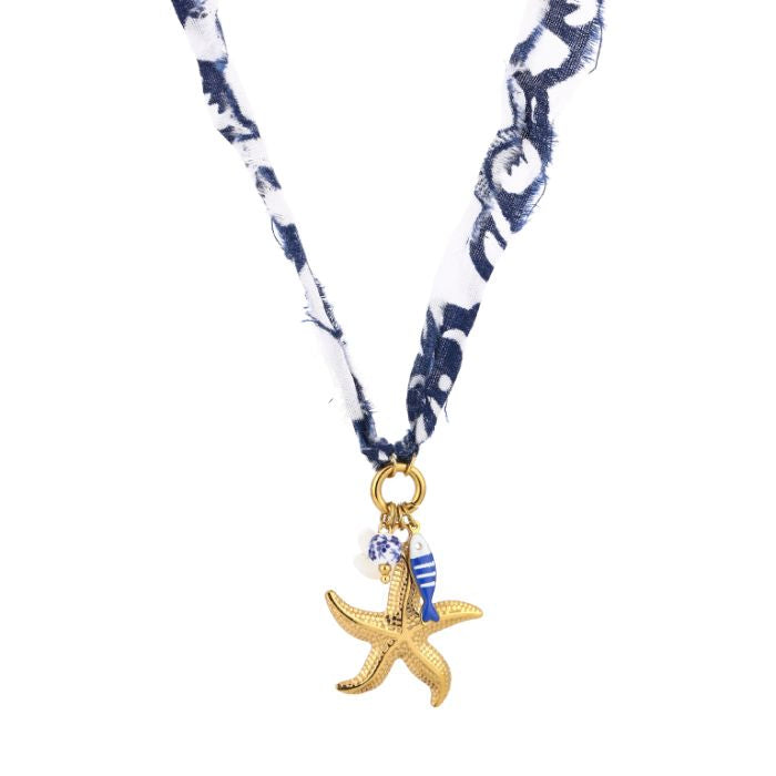 Stoffen ketting zeester