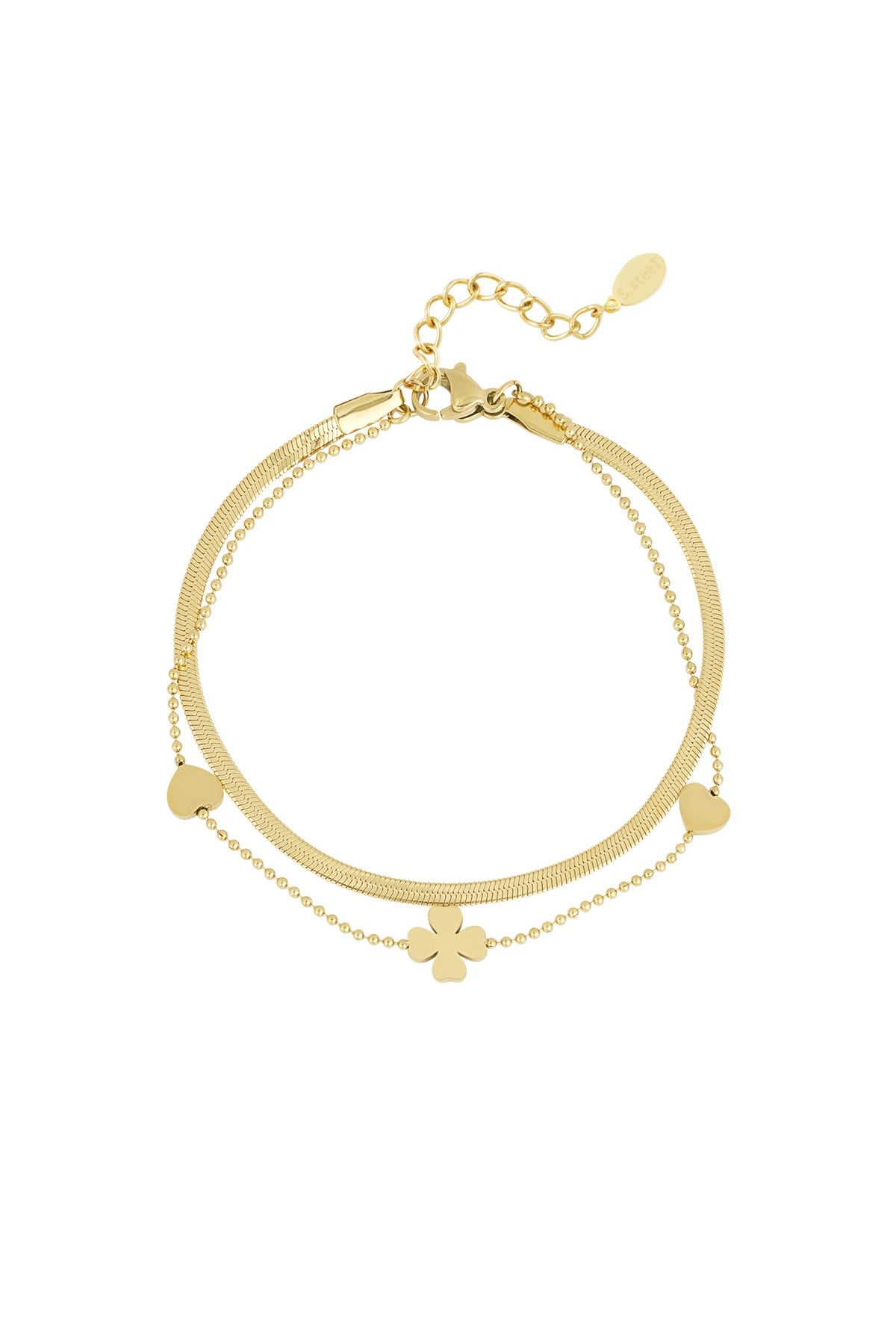 Clover heart armband