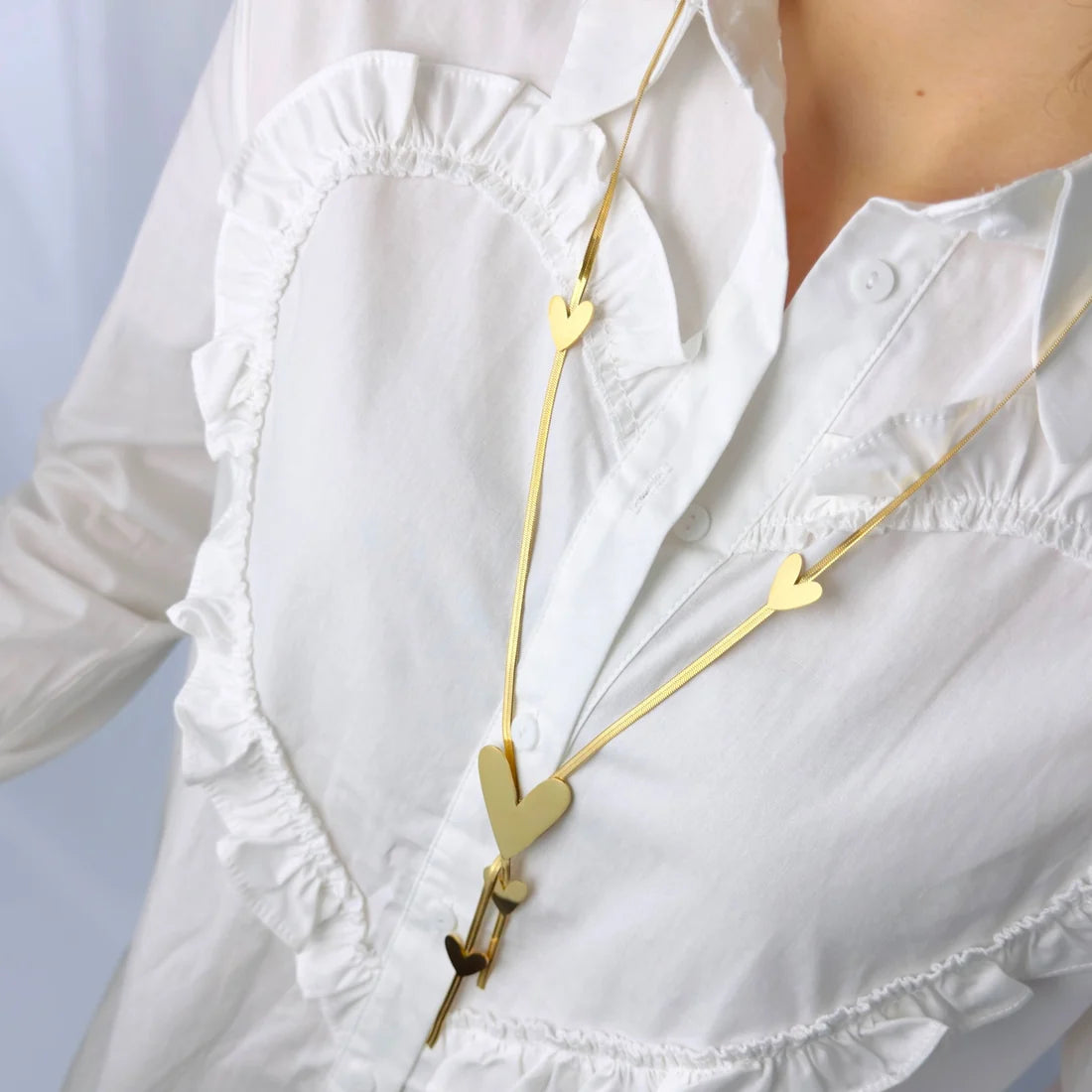 Multi hearts lange ketting