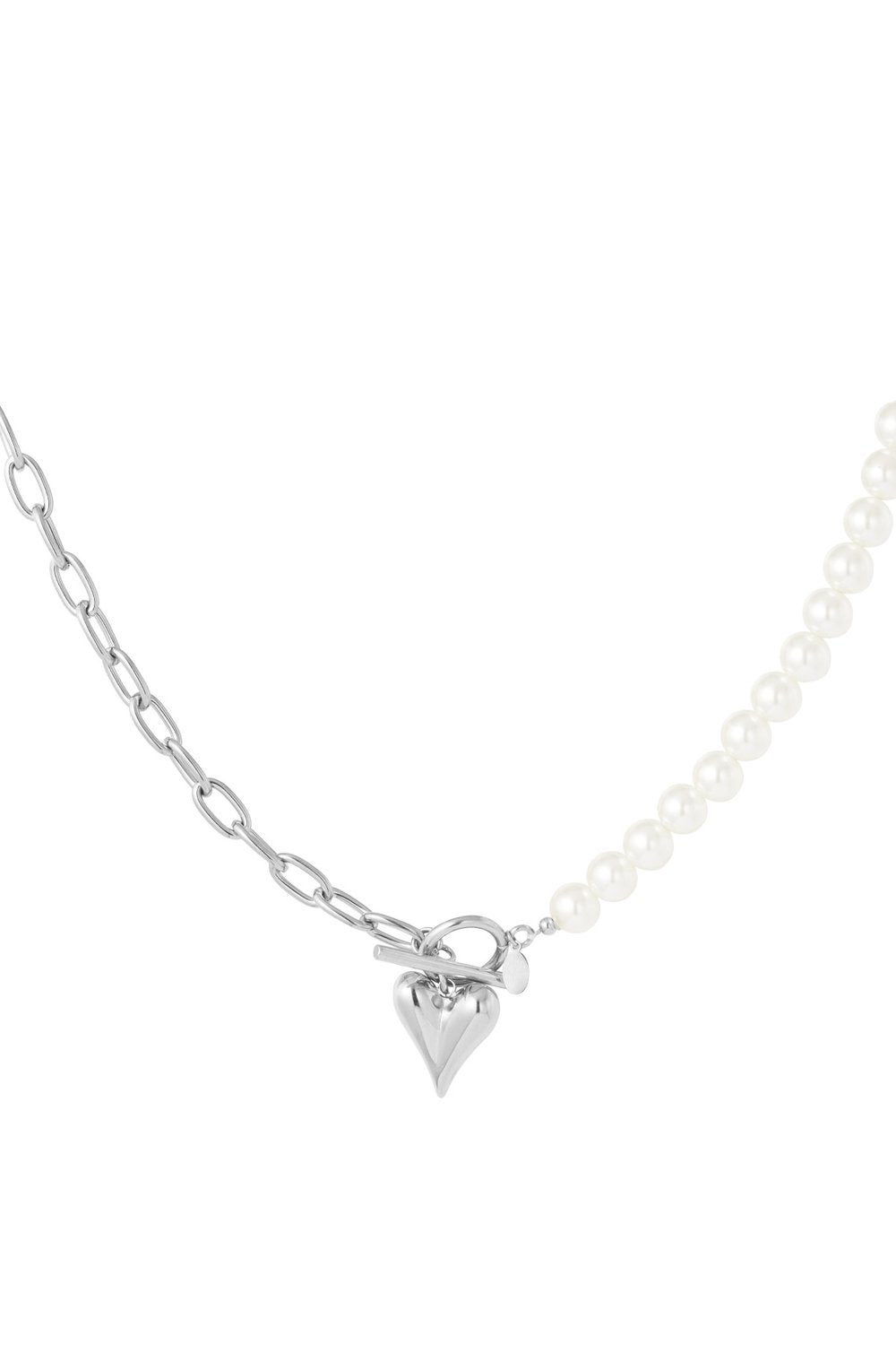 Parel hart ketting