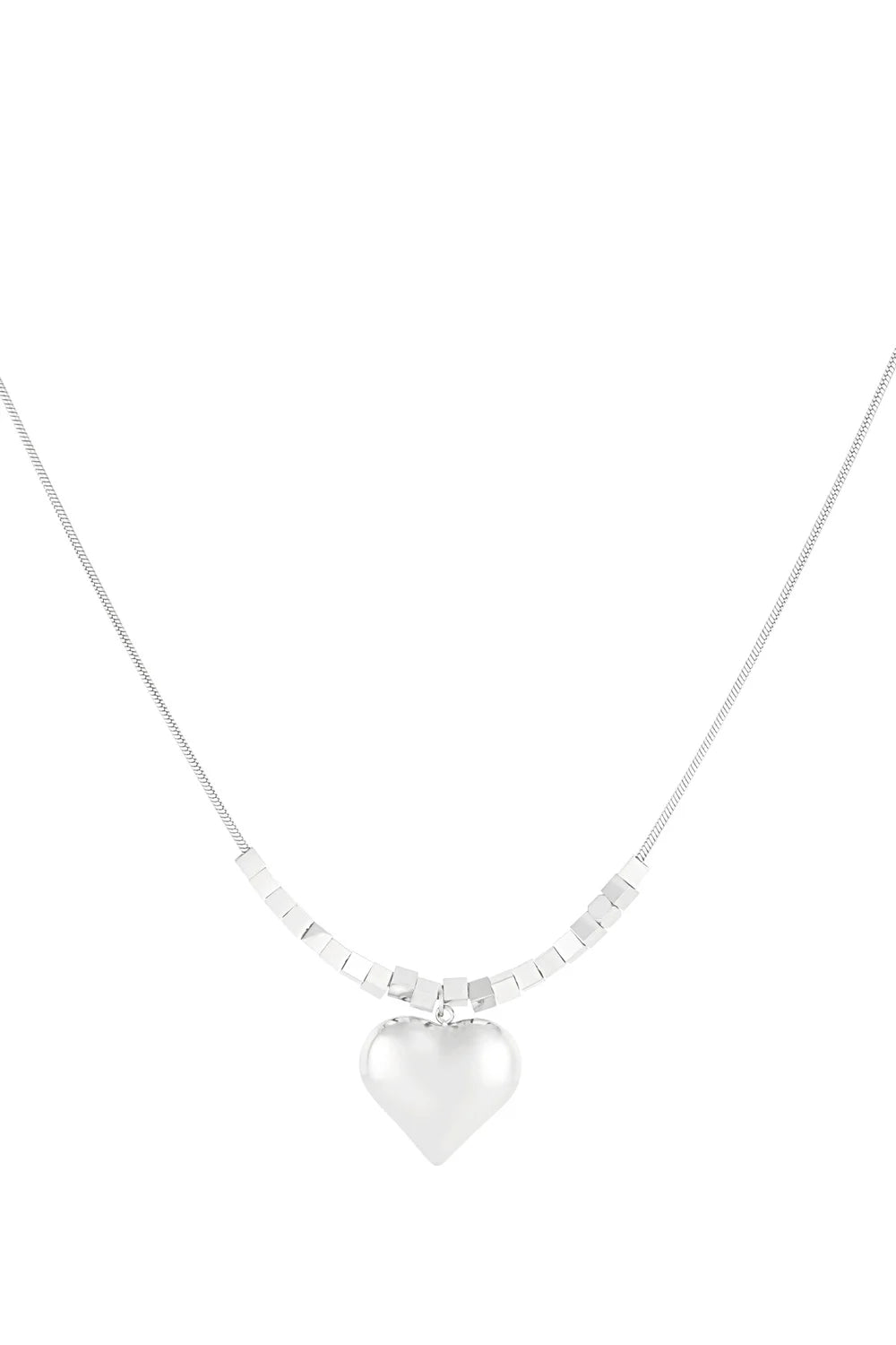 Trendy heart ketting