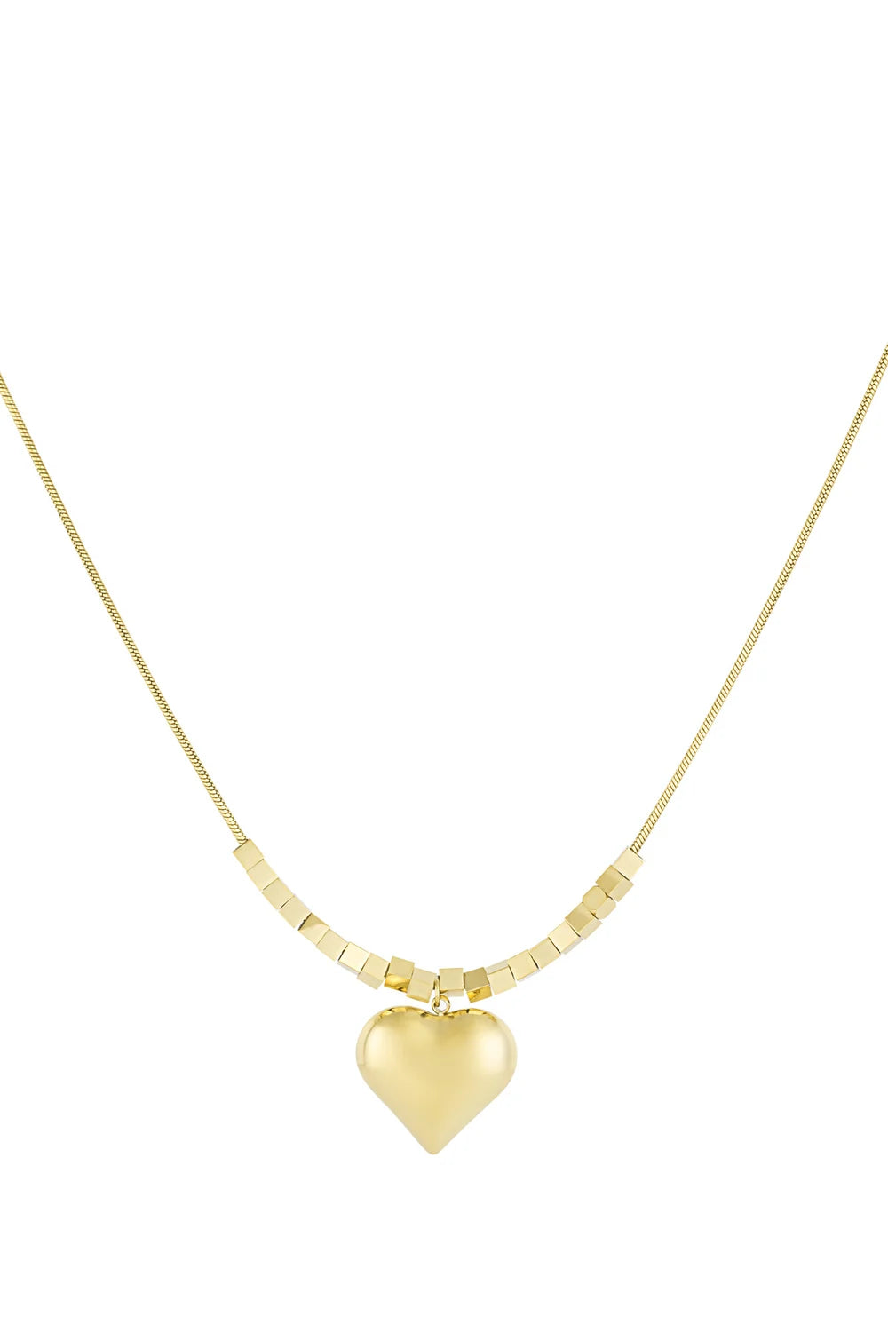 Trendy heart ketting