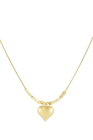 Trendy heart ketting