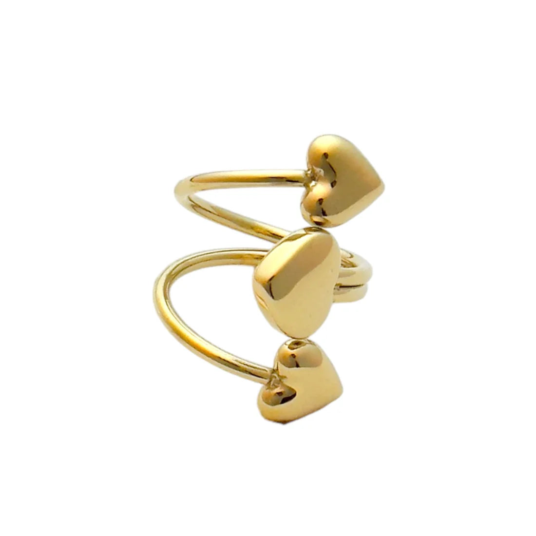 Statement triple hartjes ring