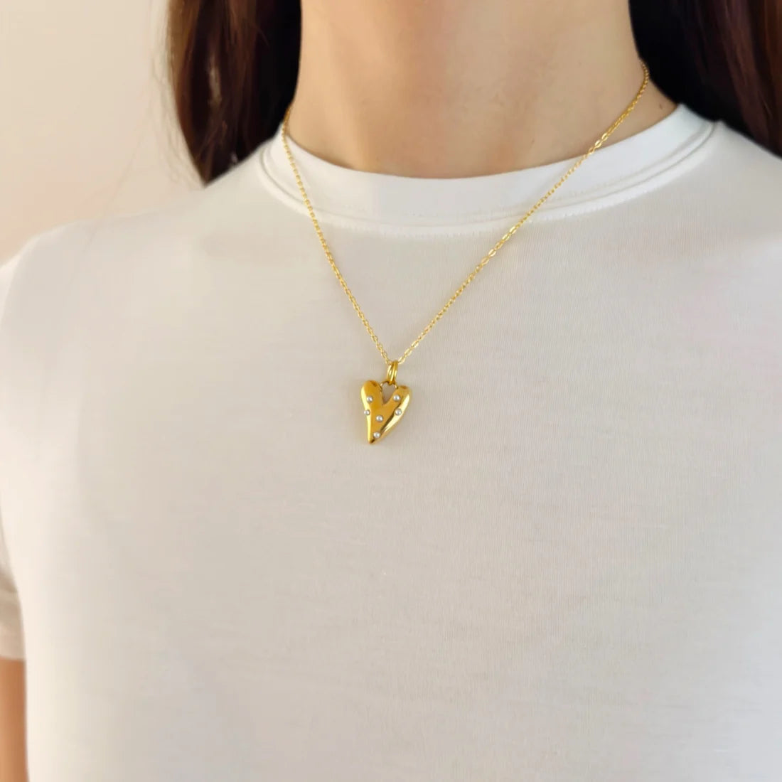 Pearly hearts ketting