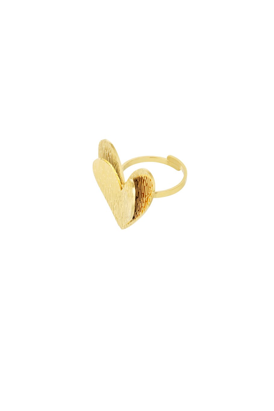 Double hearts ring