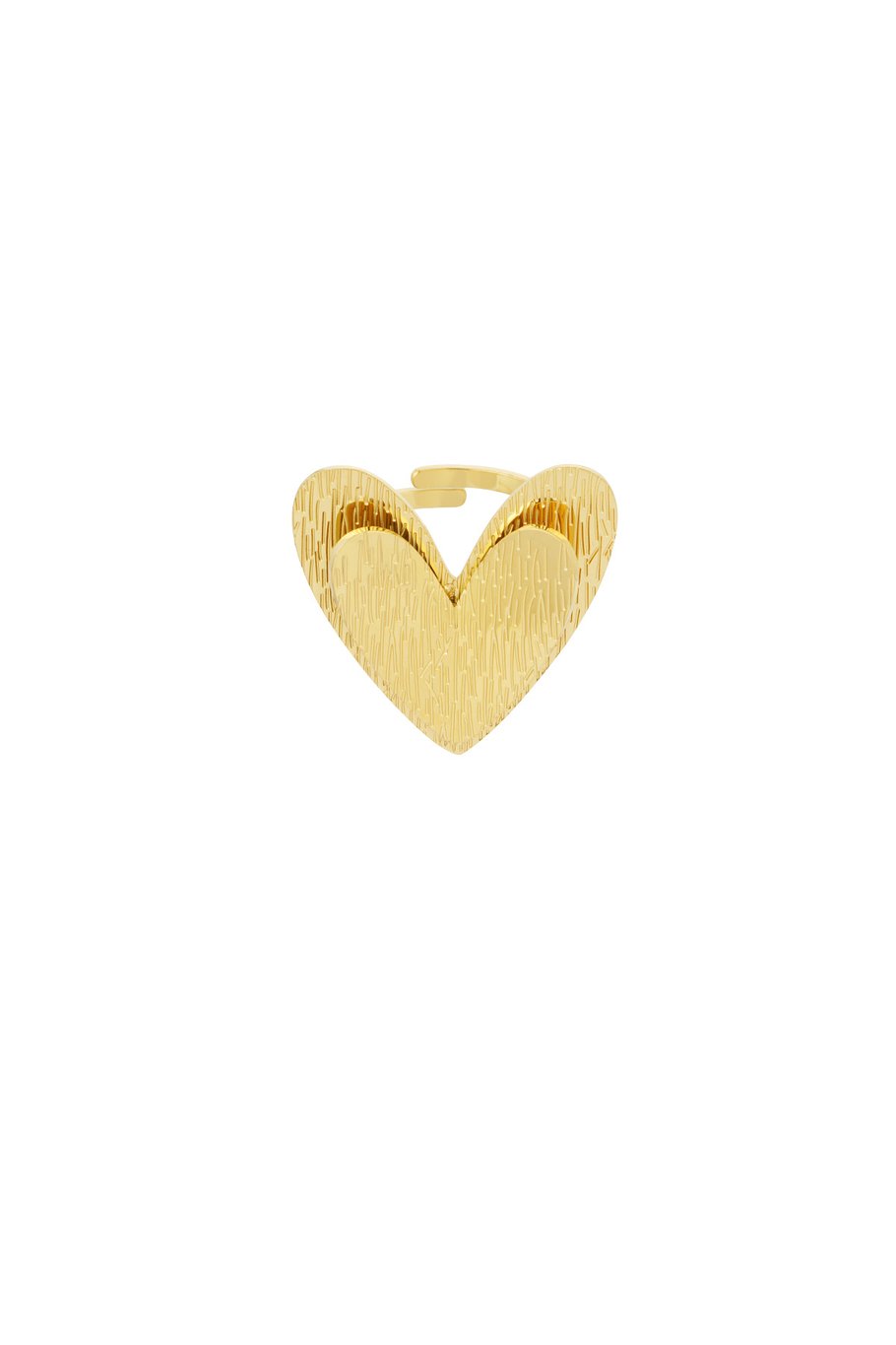 Double hearts ring