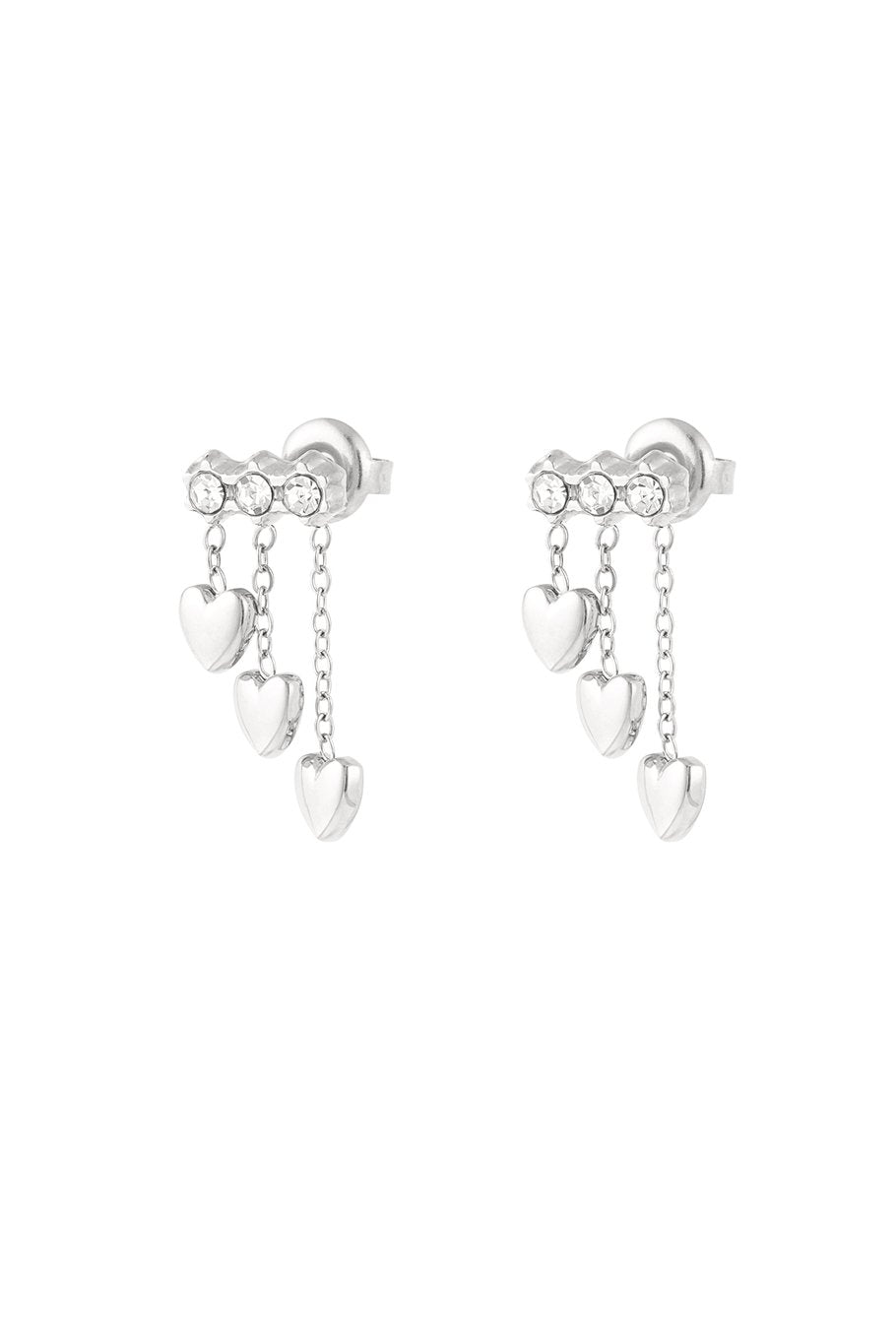 Heart & sparkle studs