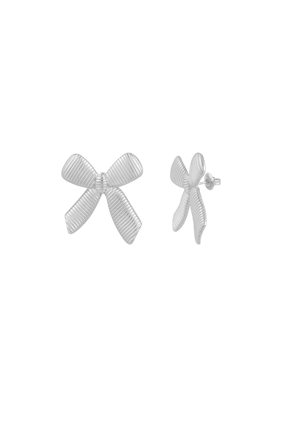 Big bow oorbellen