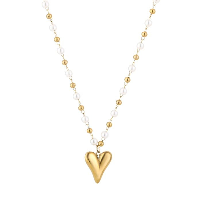 Parel en kralen ketting