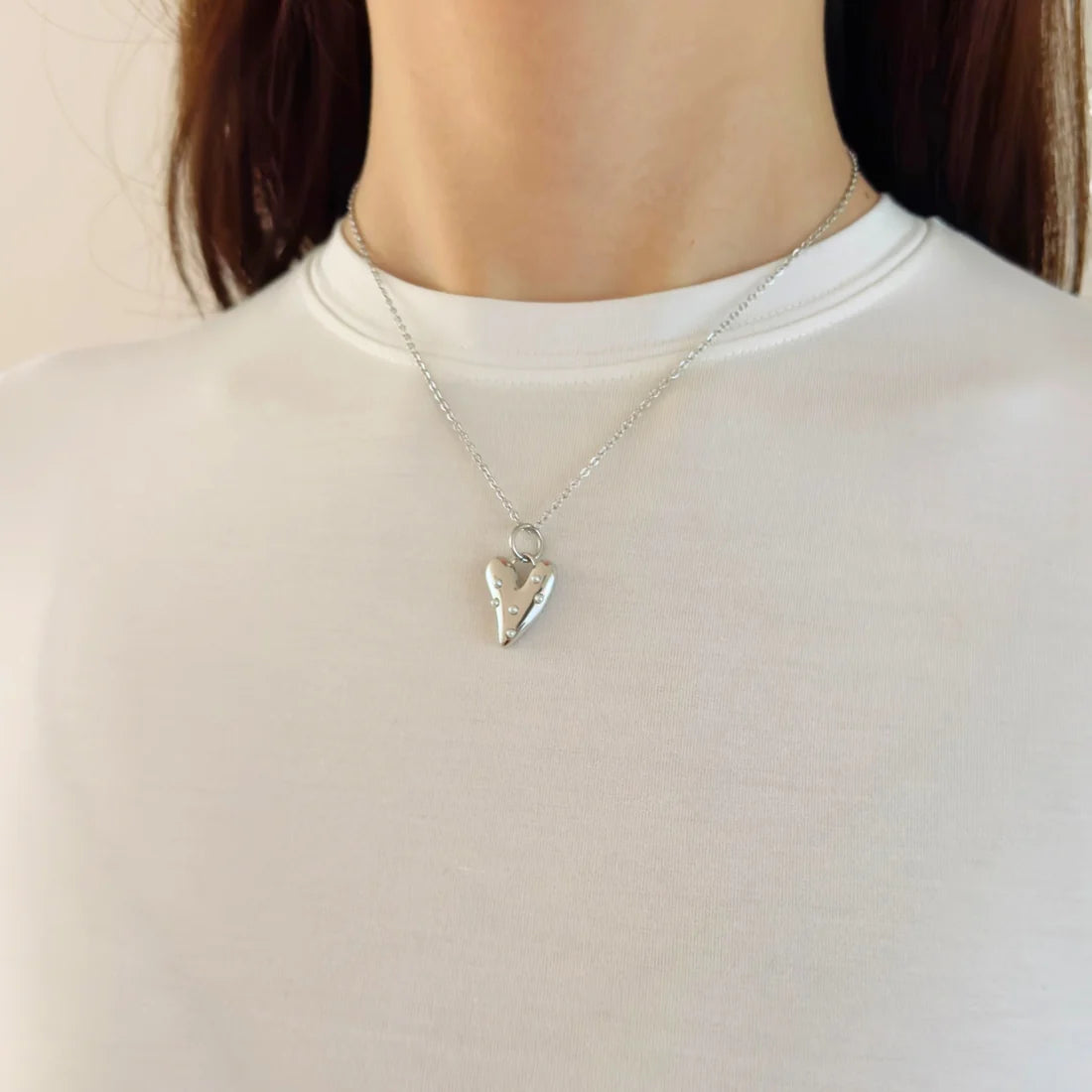 Pearly hearts ketting