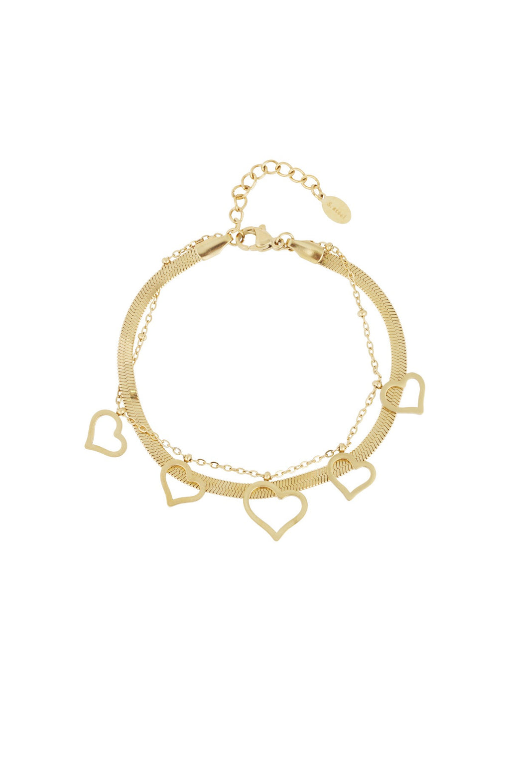 Layerd heart armband