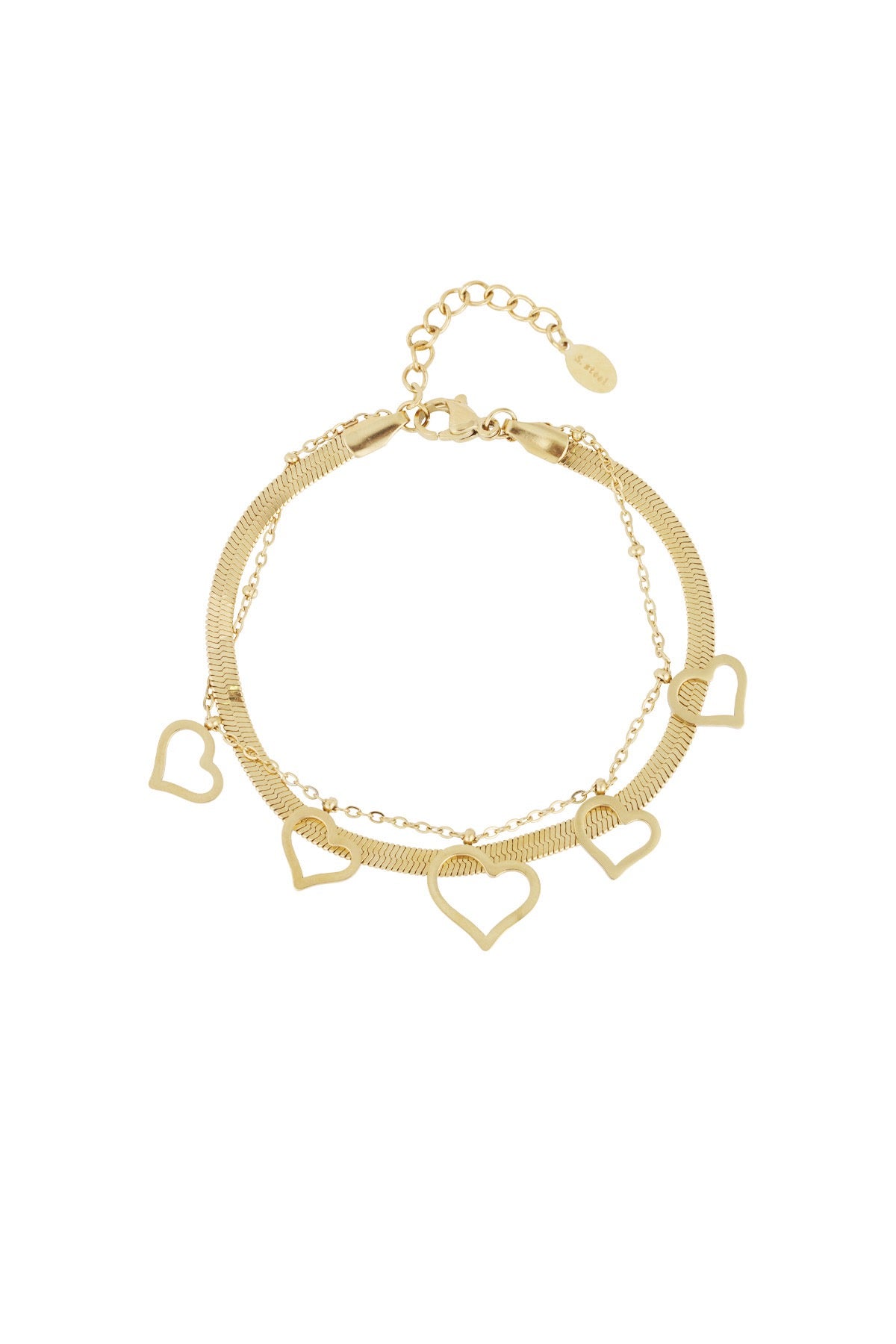 Layerd heart armband