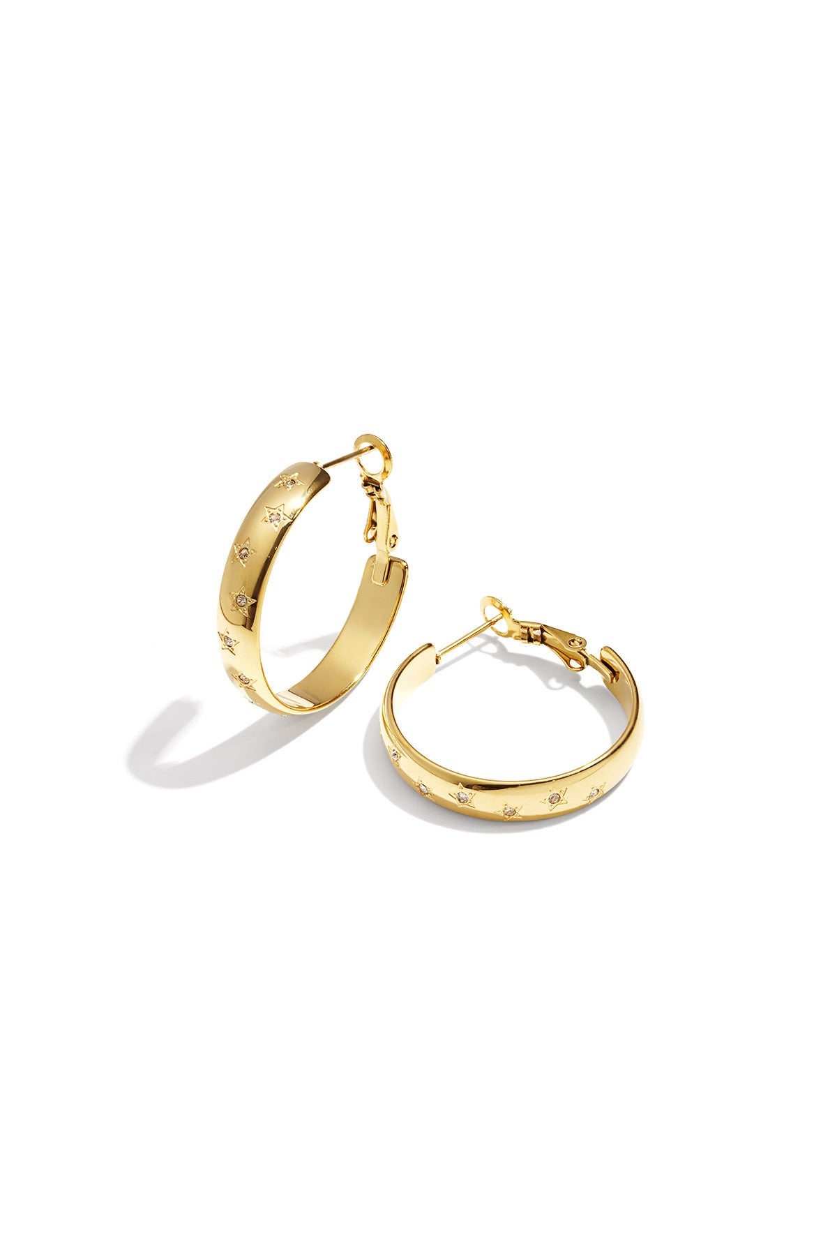 Trendy star hoops