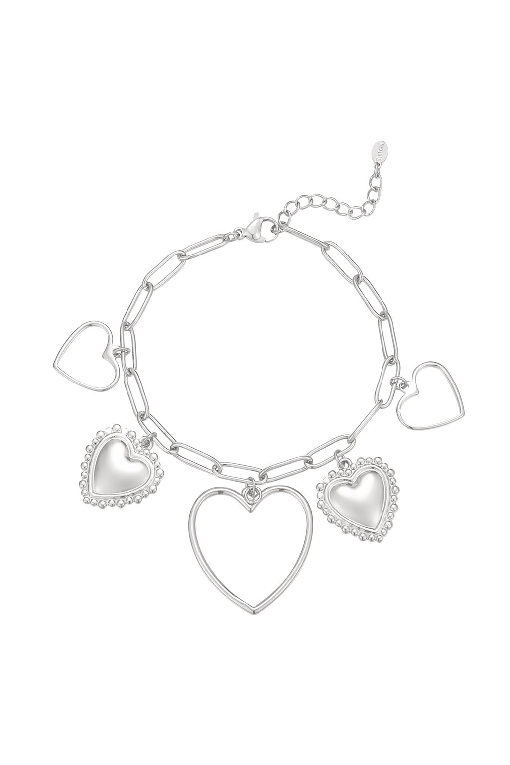 Open hearts bedelarmband