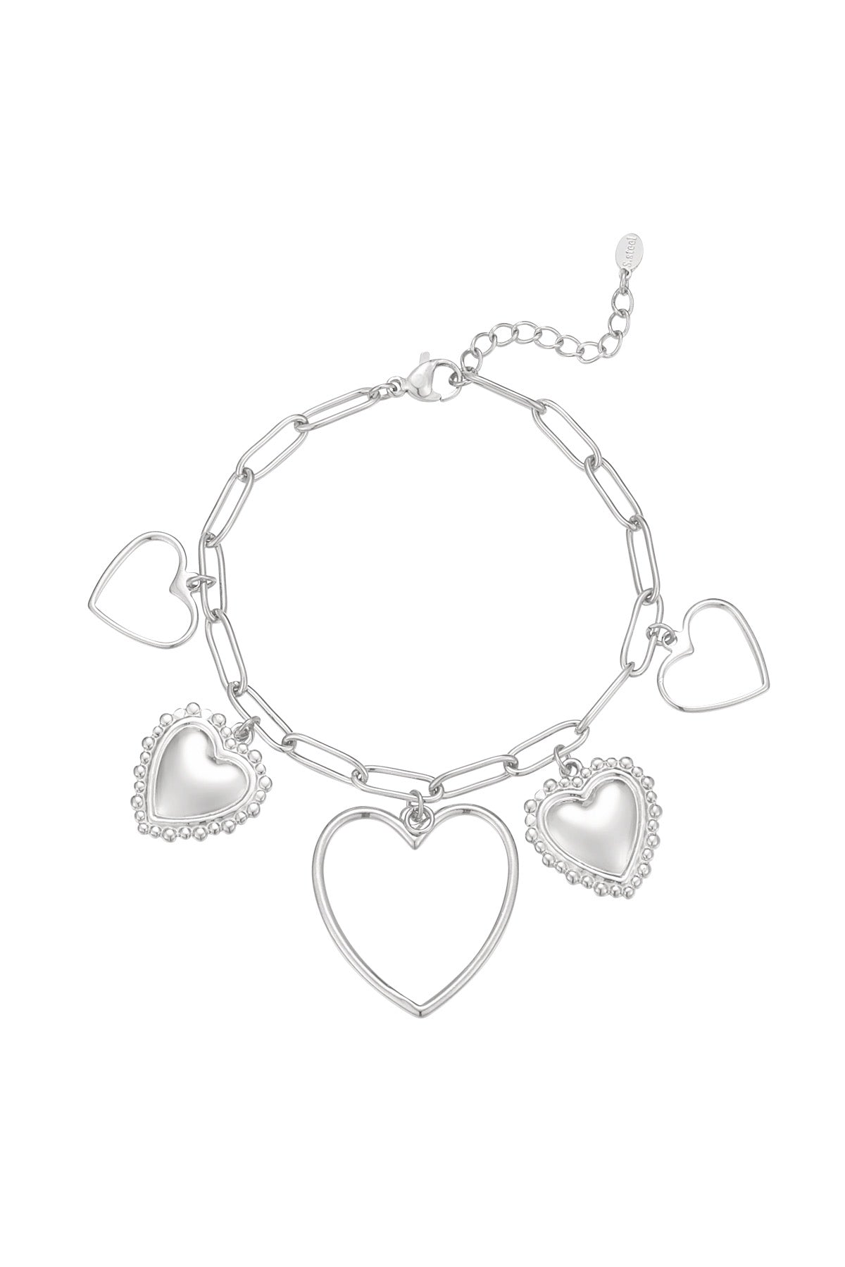 Open hearts bedelarmband