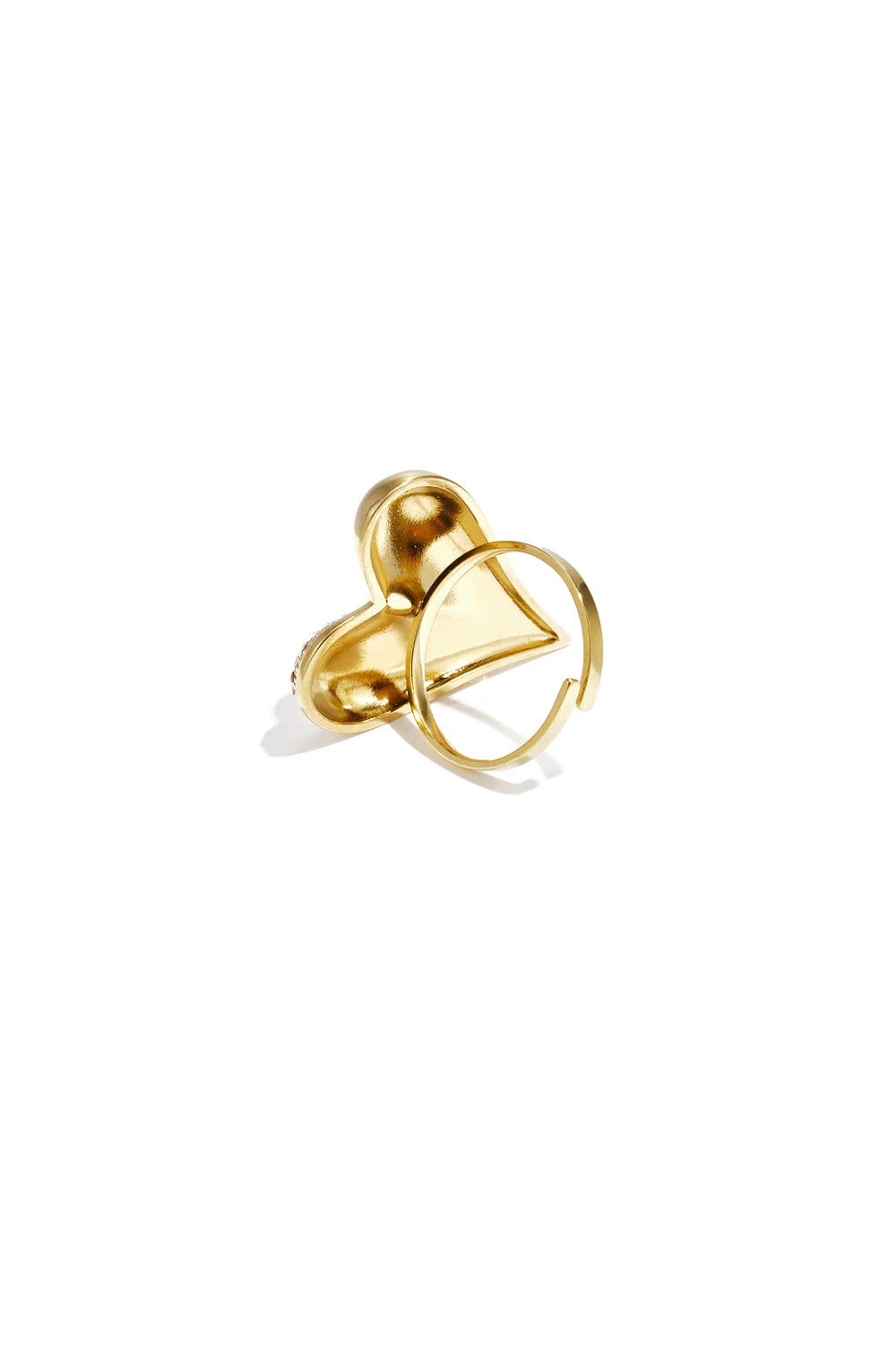 Statement sparkle heart ring