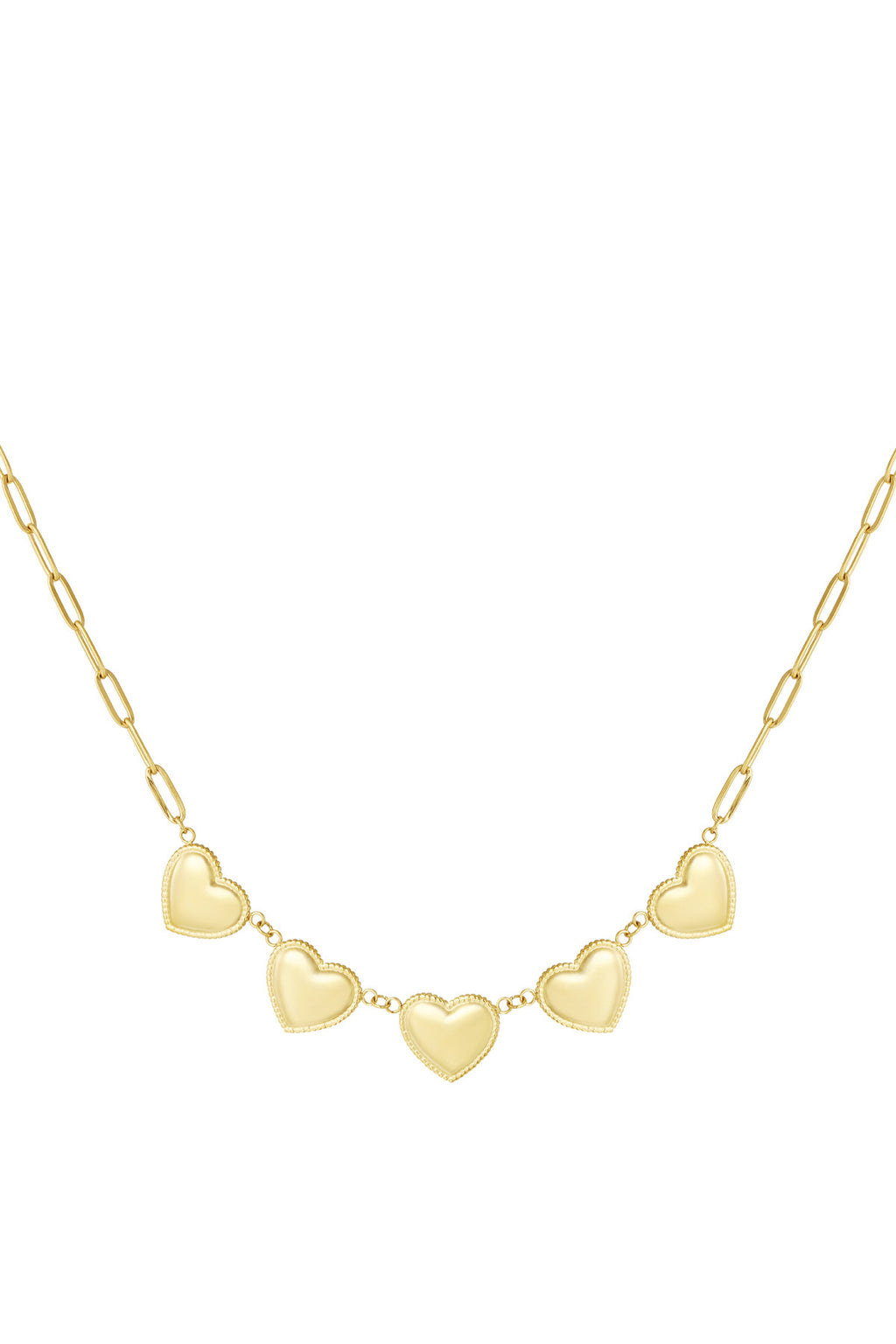 Small heart studs ketting