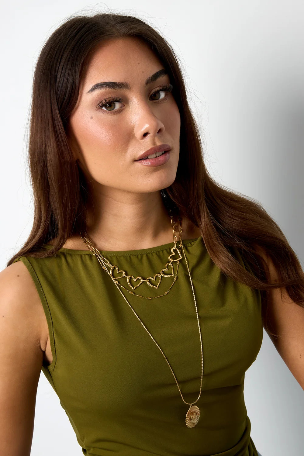 Open hearts ketting