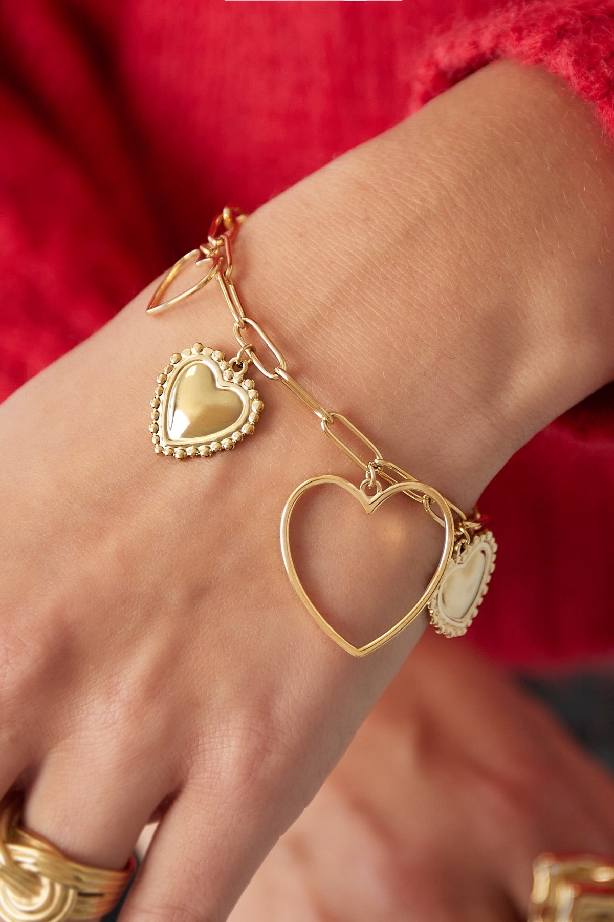 Open hearts bedelarmband