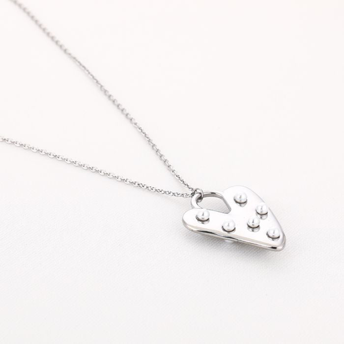 Lange pearly hearts ketting