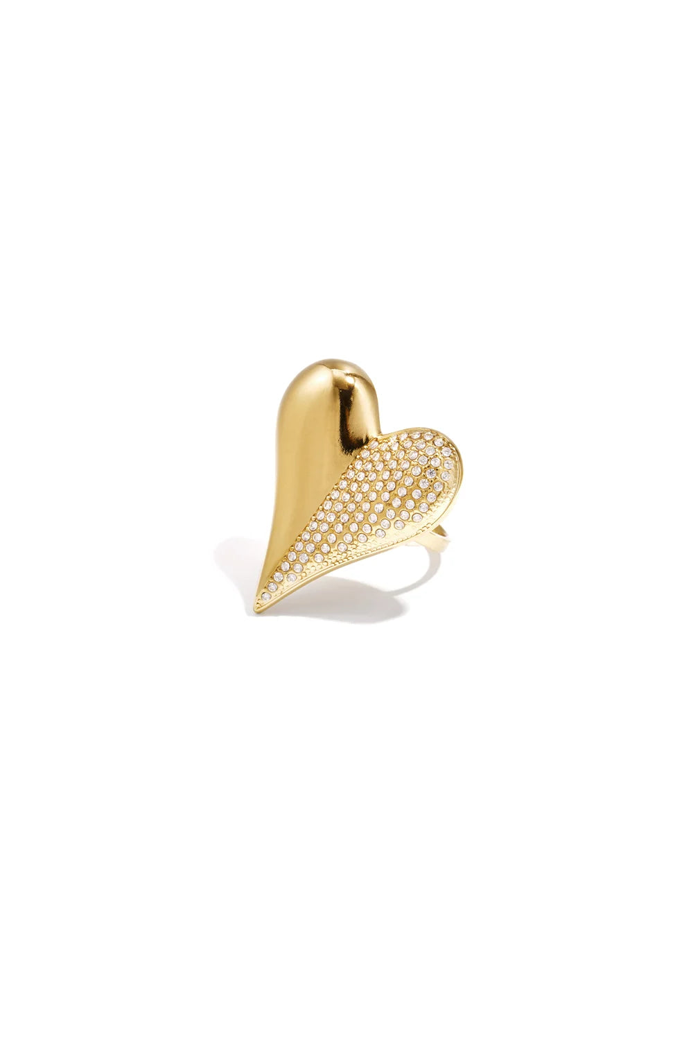 Statement sparkle heart ring
