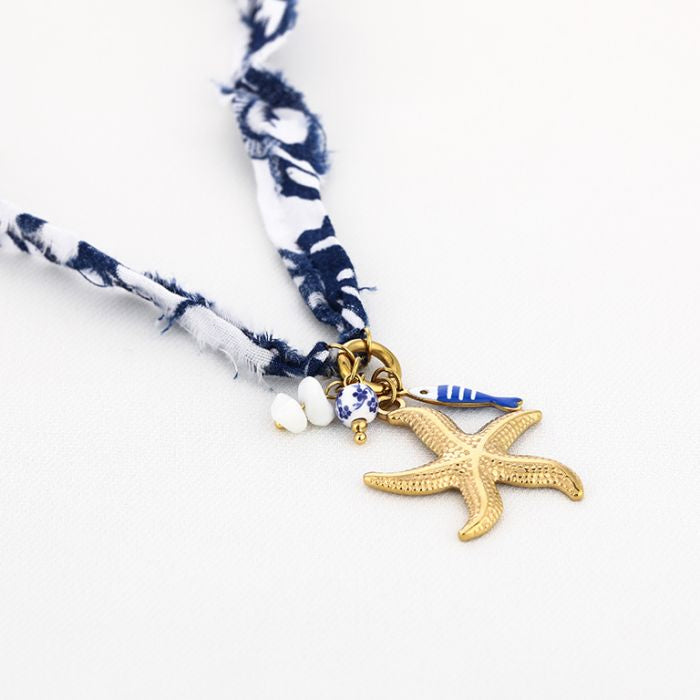 Stoffen ketting zeester