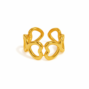 Open hearts ring
