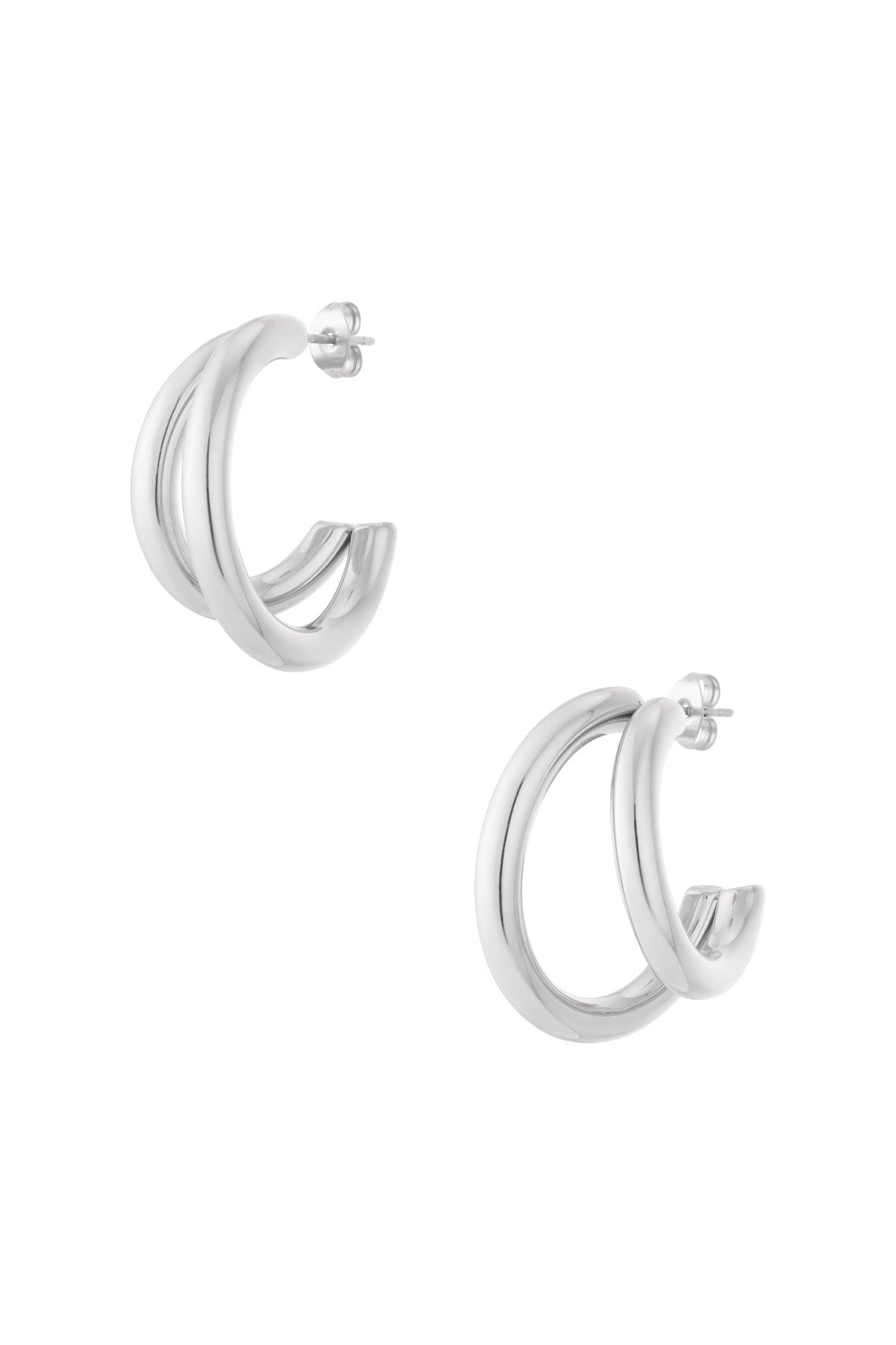Small double hoops