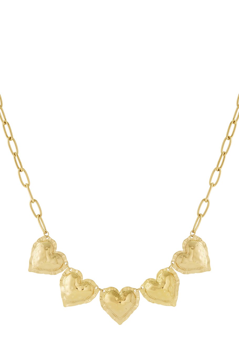 Chunky hearts ketting
