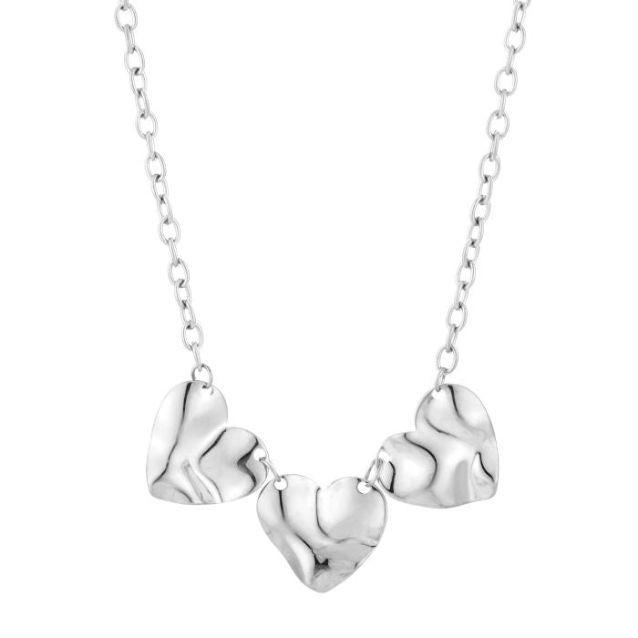 Small statement triple hearts ketting