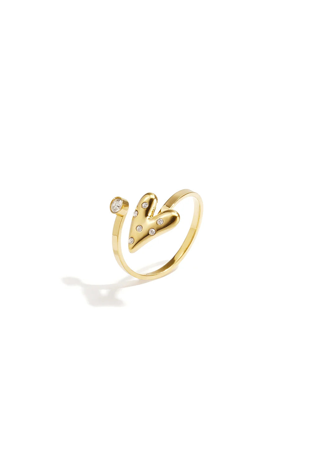 Trendy heart ring