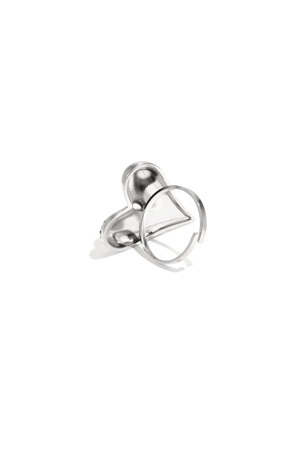 Statement sparkle heart ring