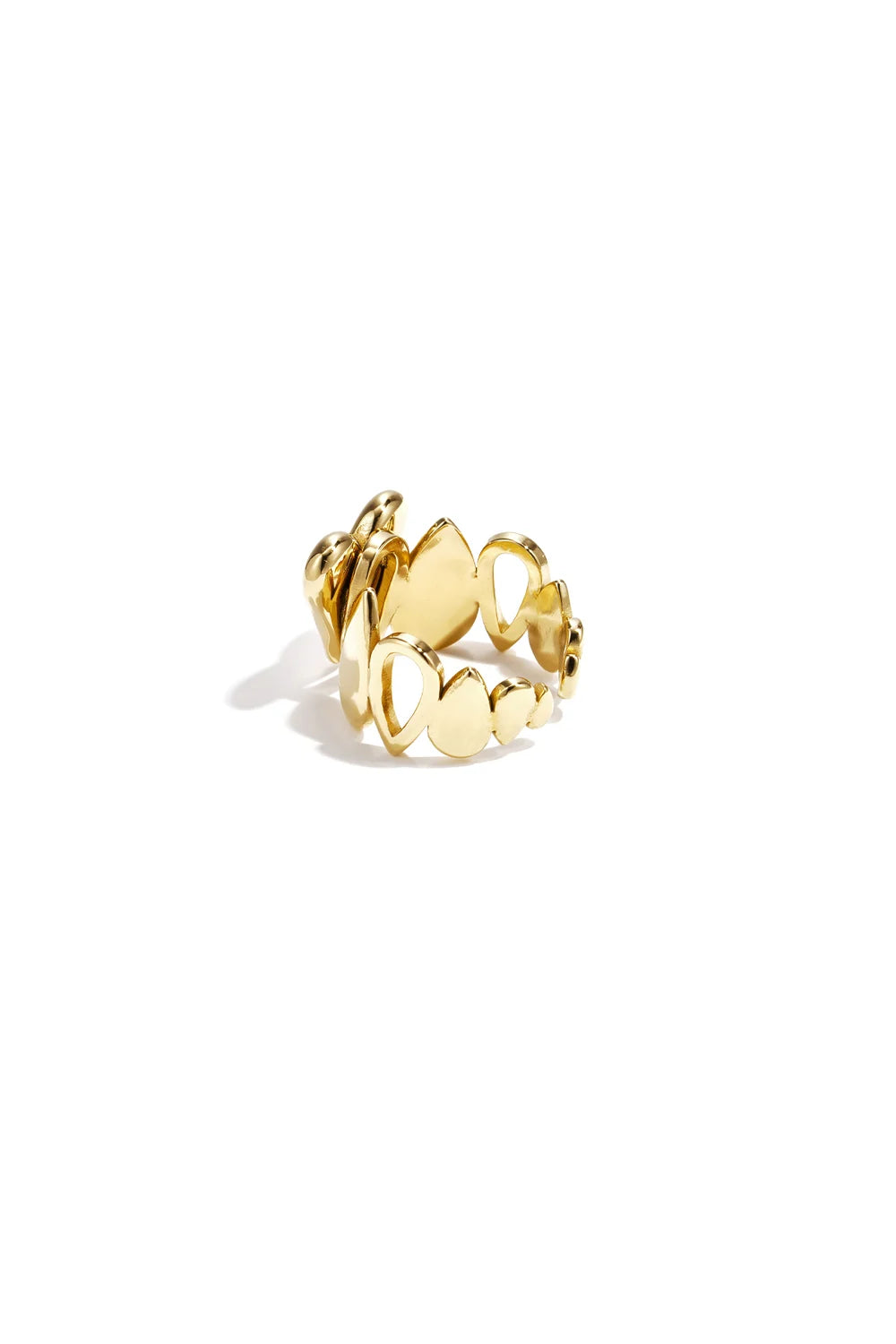 Statement multi hearts ring