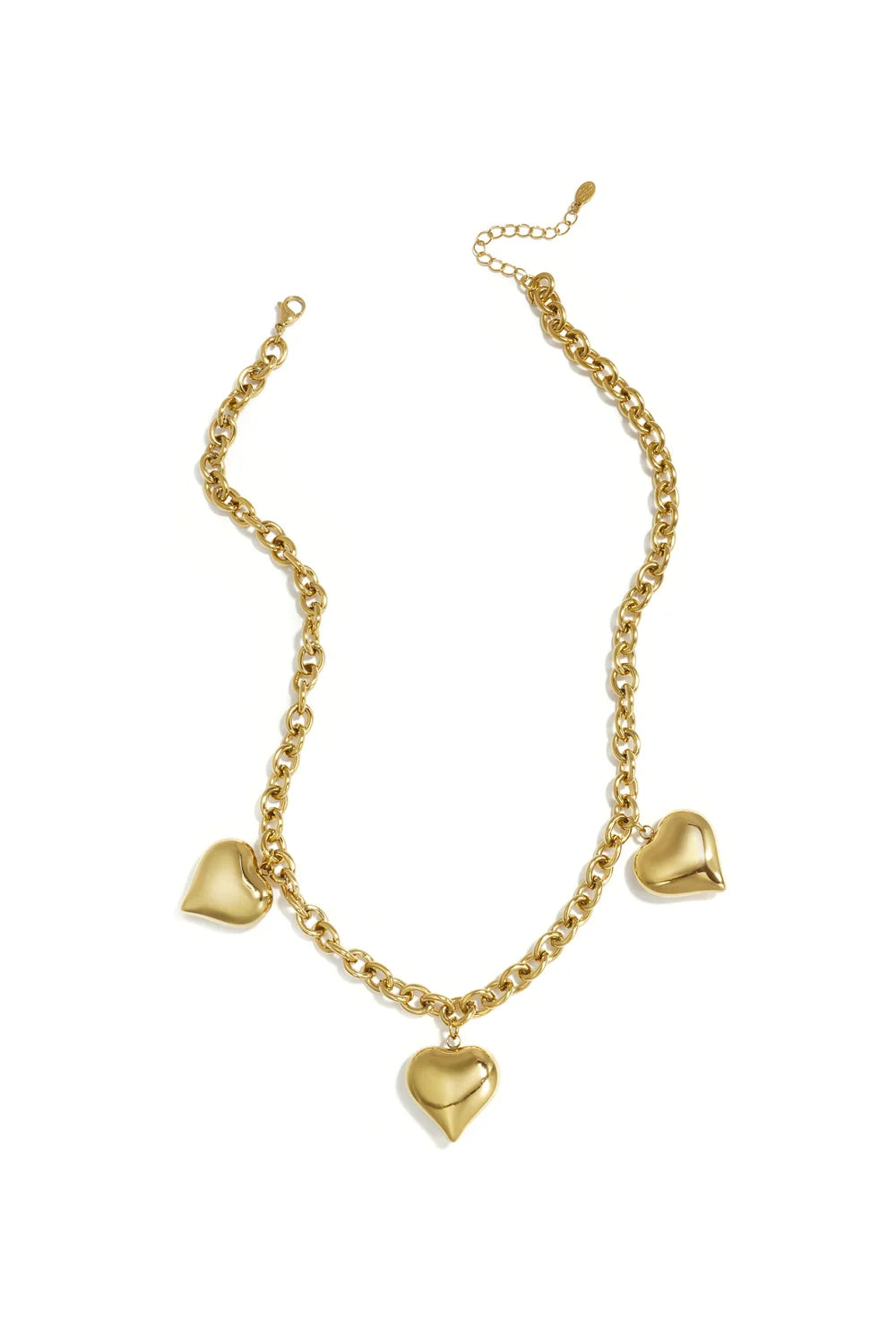 Statement hartjes ketting