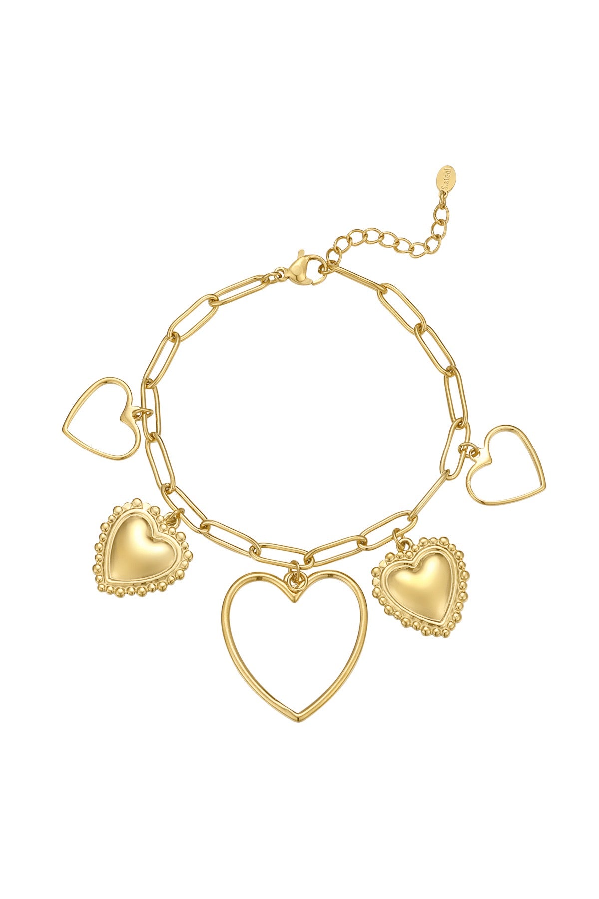 Open hearts bedelarmband