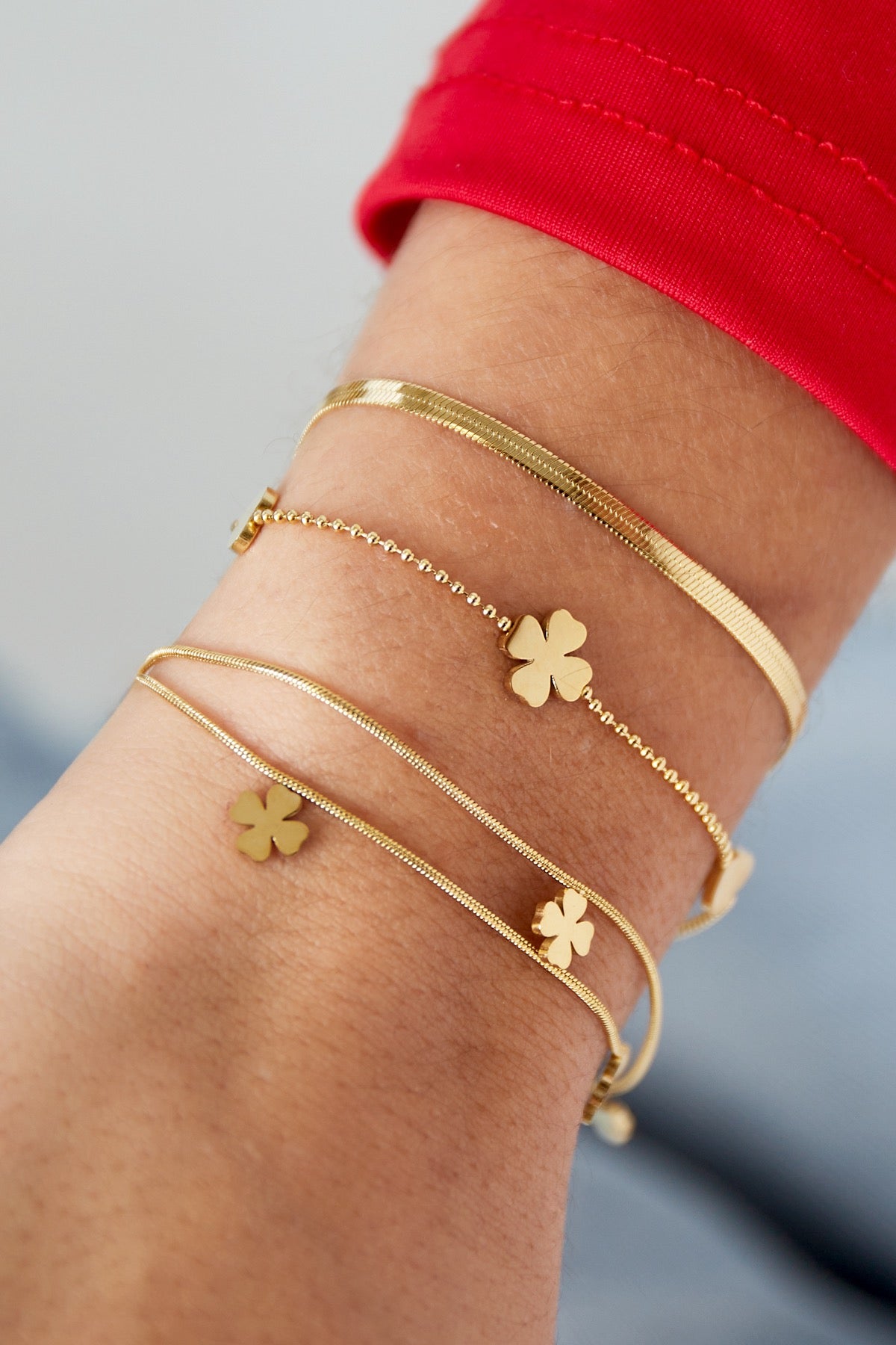 Clover heart armband