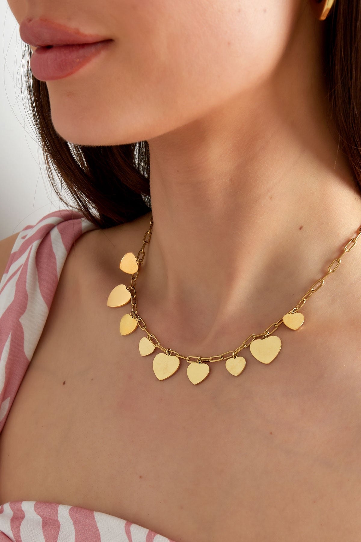 Multi hearts bedelketting